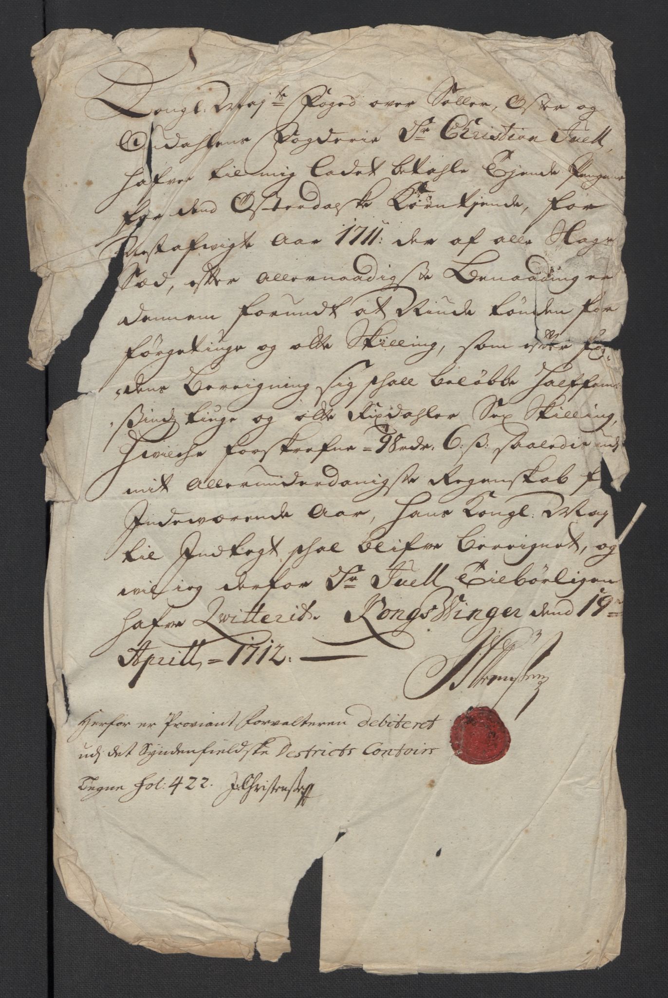 Rentekammeret inntil 1814, Reviderte regnskaper, Fogderegnskap, AV/RA-EA-4092/R13/L0848: Fogderegnskap Solør, Odal og Østerdal, 1711, p. 315