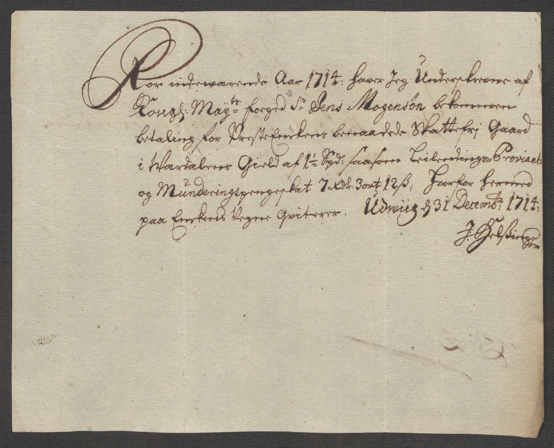 Rentekammeret inntil 1814, Reviderte regnskaper, Fogderegnskap, AV/RA-EA-4092/R62/L4204: Fogderegnskap Stjørdal og Verdal, 1714, p. 262