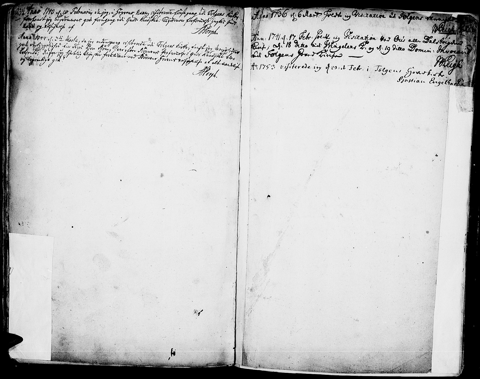Tolga prestekontor, SAH/PREST-062/K/L0001: Parish register (official) no. 1, 1733-1767, p. 234-235