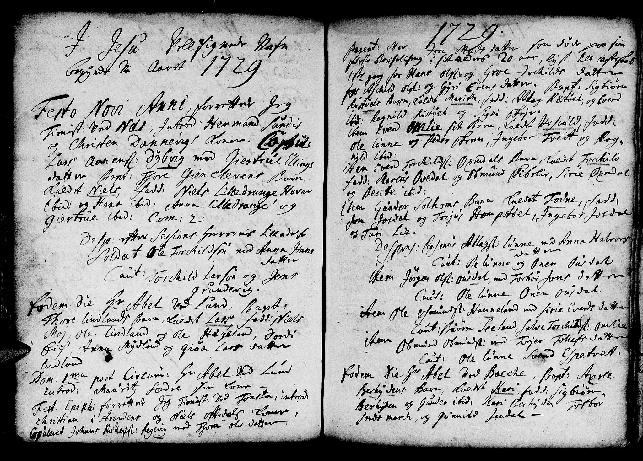 Lund sokneprestkontor, SAST/A-101809/S06/L0001: Parish register (official) no. A 1, 1724-1737