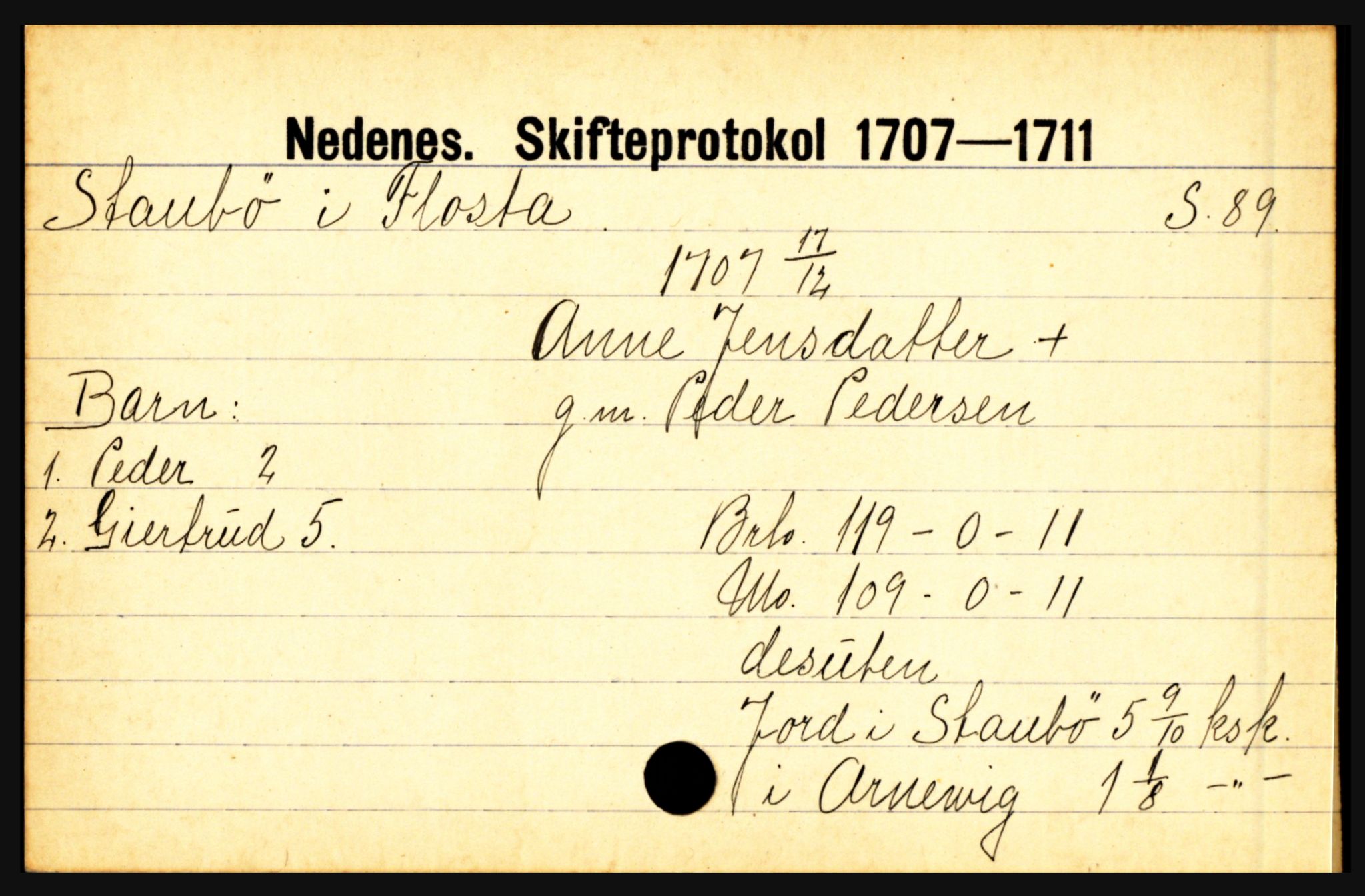 Nedenes sorenskriveri før 1824, AV/SAK-1221-0007/H, p. 28087