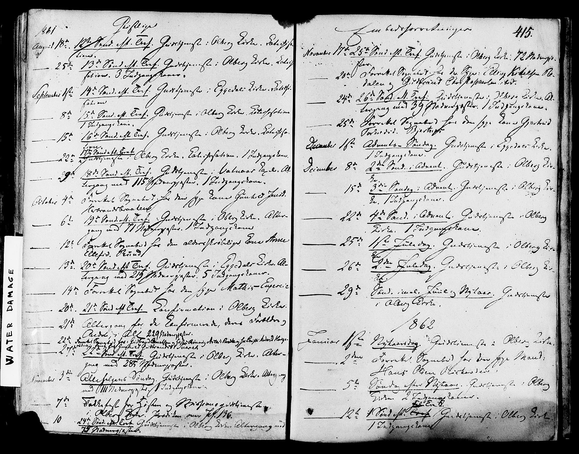Krødsherad kirkebøker, SAKO/A-19/F/Fa/L0003: Parish register (official) no. 3, 1851-1872, p. 415