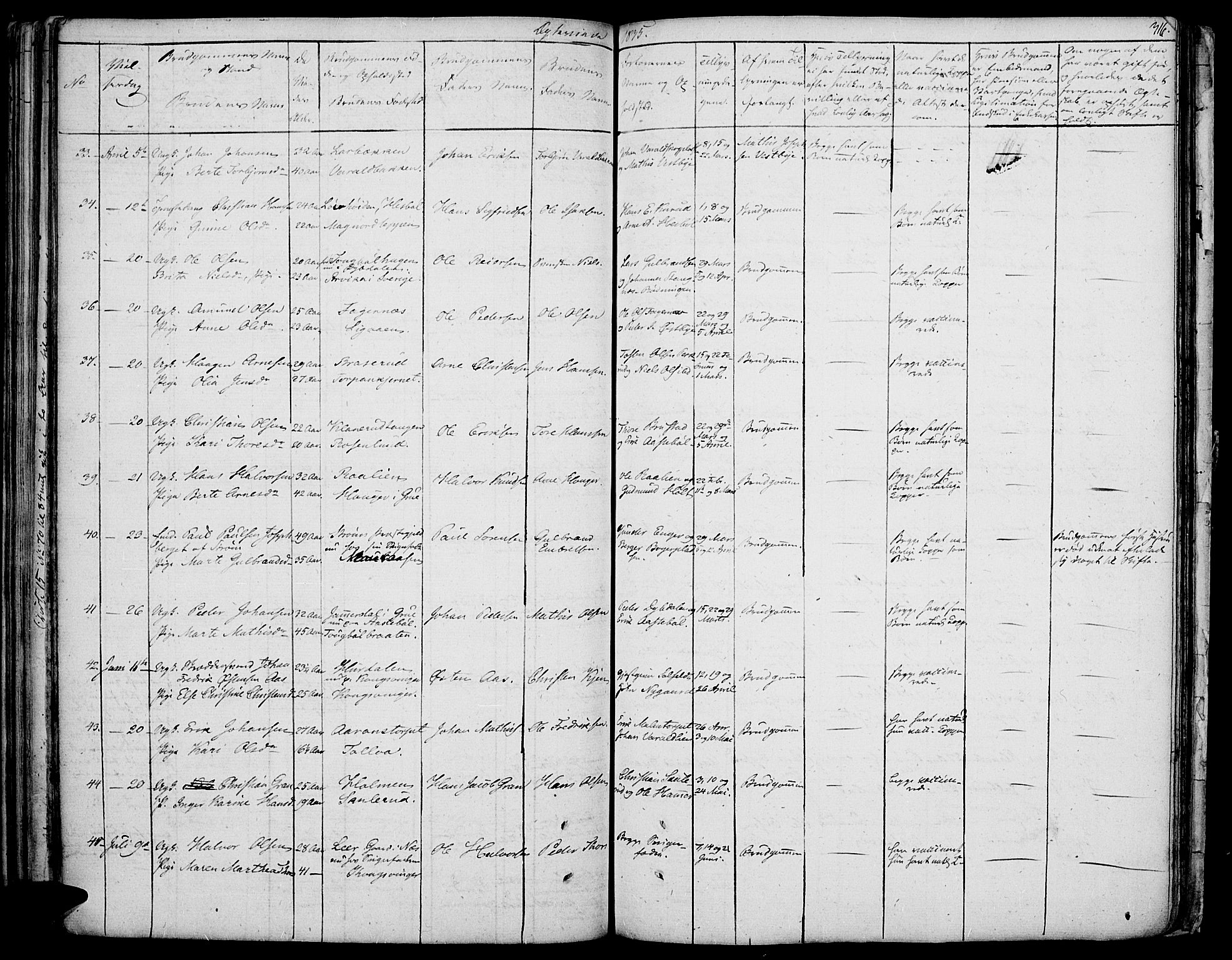 Vinger prestekontor, AV/SAH-PREST-024/H/Ha/Haa/L0007: Parish register (official) no. 7, 1826-1839, p. 316