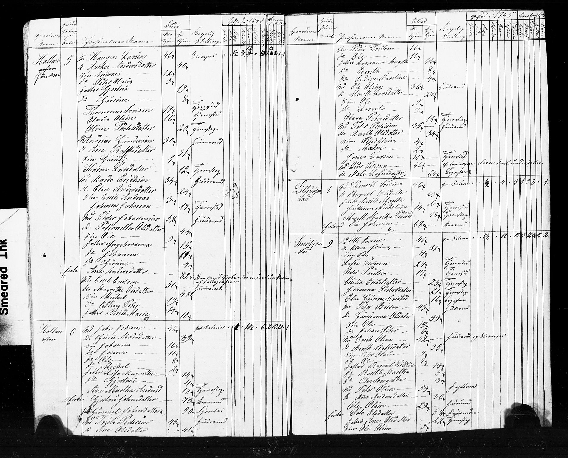 , Census 1845 for Skogn, 1845, p. 60