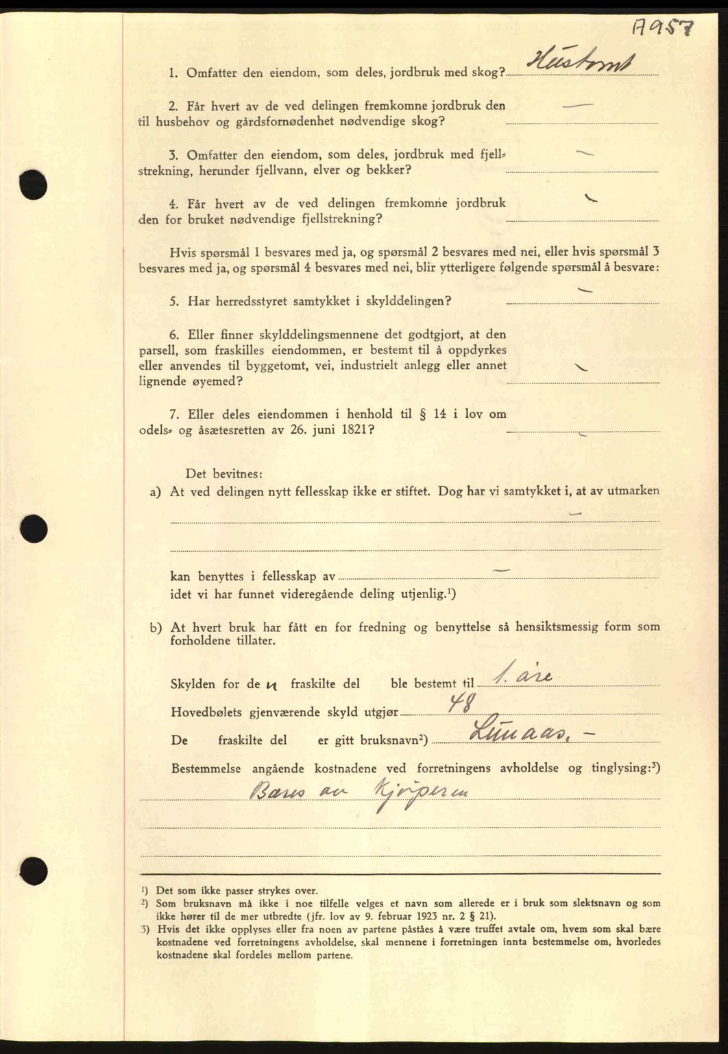 Nordmøre sorenskriveri, AV/SAT-A-4132/1/2/2Ca: Mortgage book no. A93, 1942-1942, Diary no: : 2676/1942