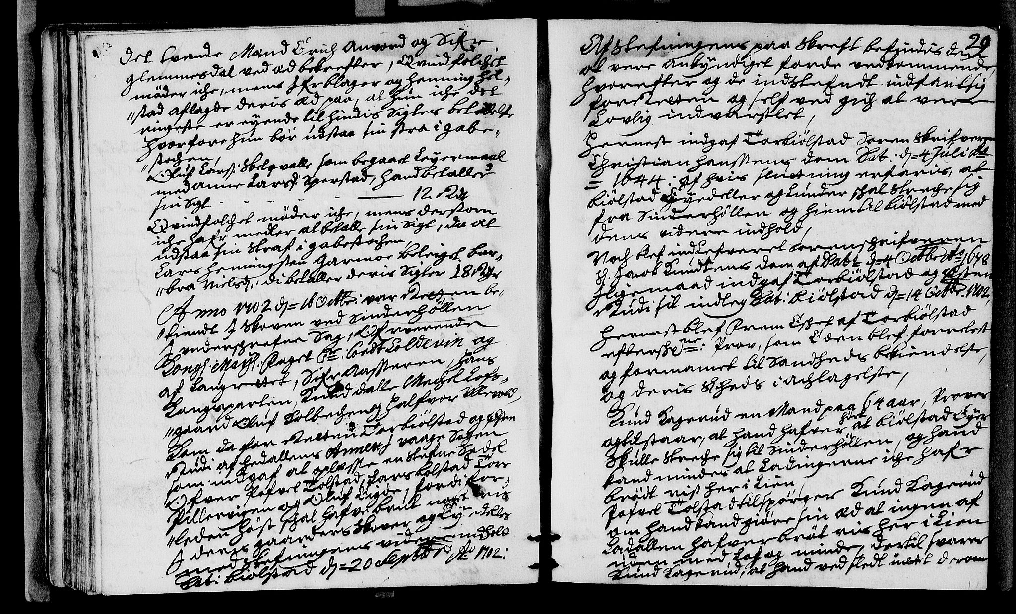 Sorenskriverier i Gudbrandsdalen, AV/SAH-TING-036/G/Gb/Gba/L0030: Tingbok - Nord-Gudbrandsdal, 1702, p. 28b-29a