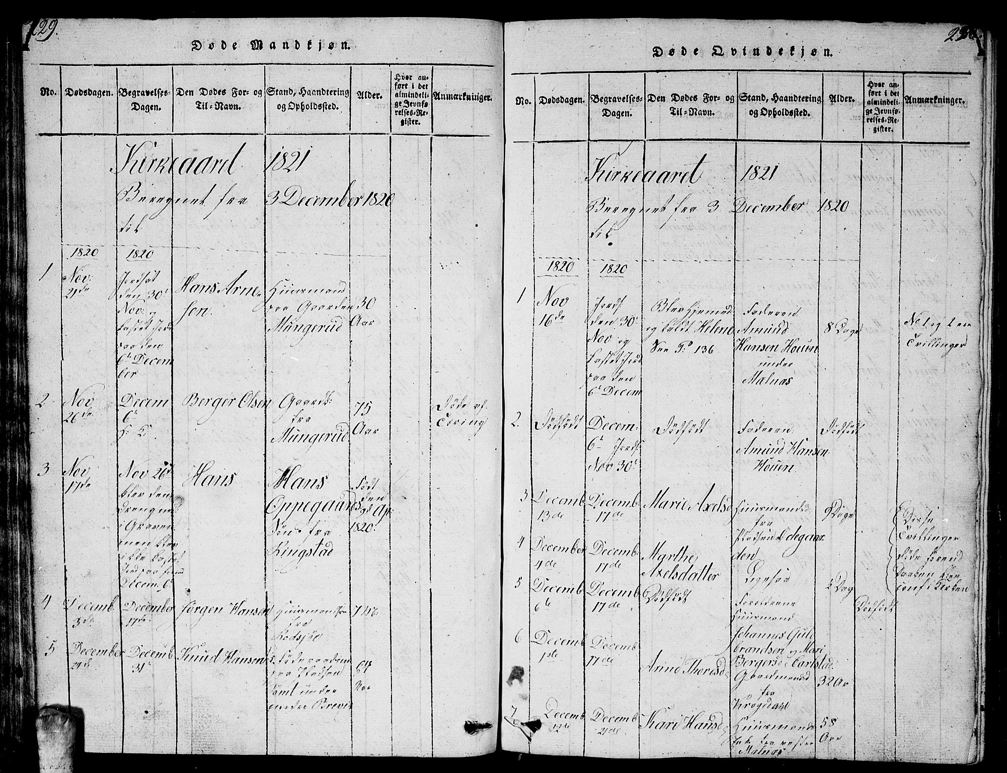 Enebakk prestekontor Kirkebøker, AV/SAO-A-10171c/G/Ga/L0001: Parish register (copy) no. I 1, 1815-1833, p. 229-230