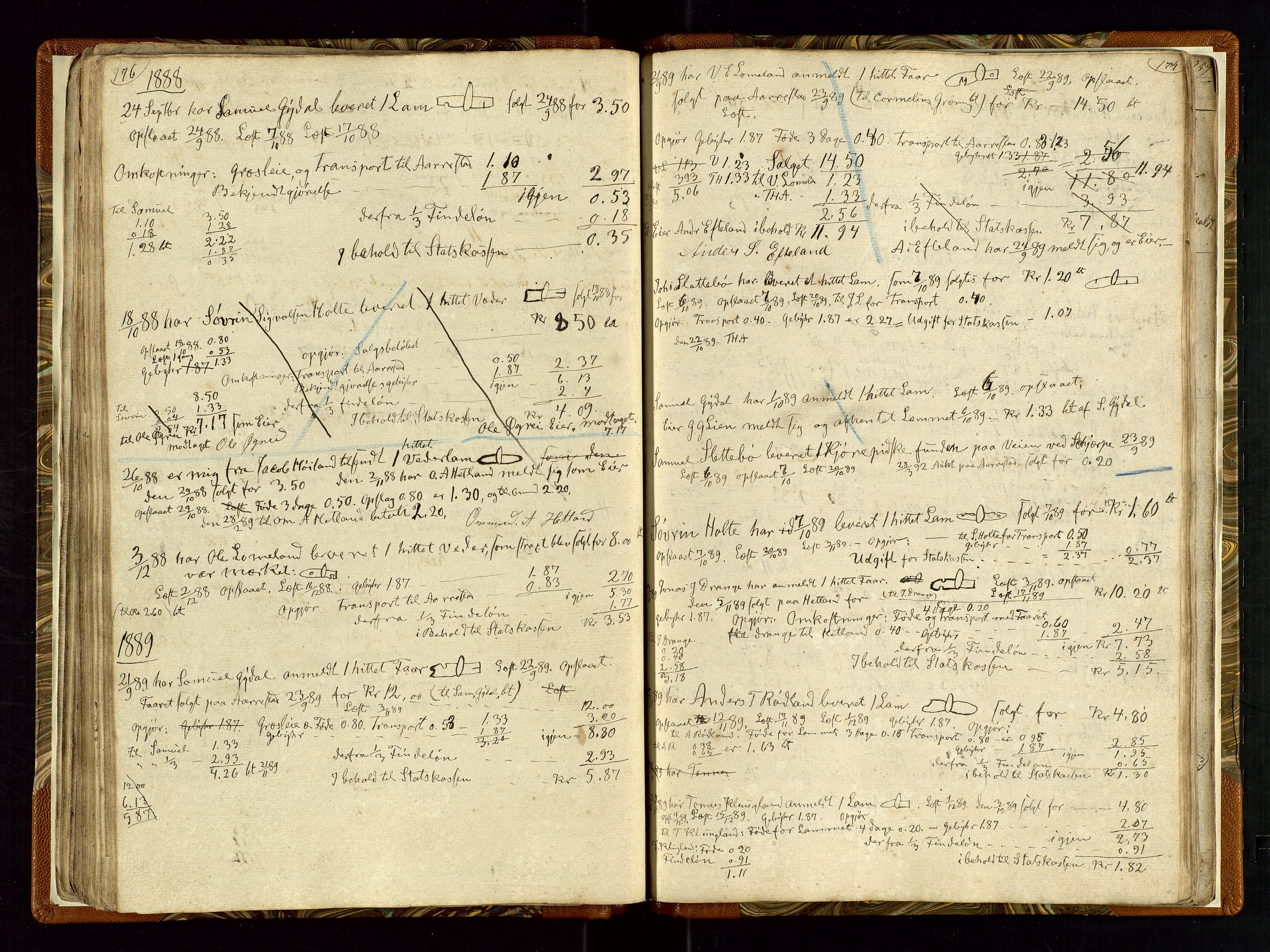 Helleland lensmannskontor, AV/SAST-A-100209/Ya/L0003: Diverseprotokoll, 1842-1960, p. 176-177
