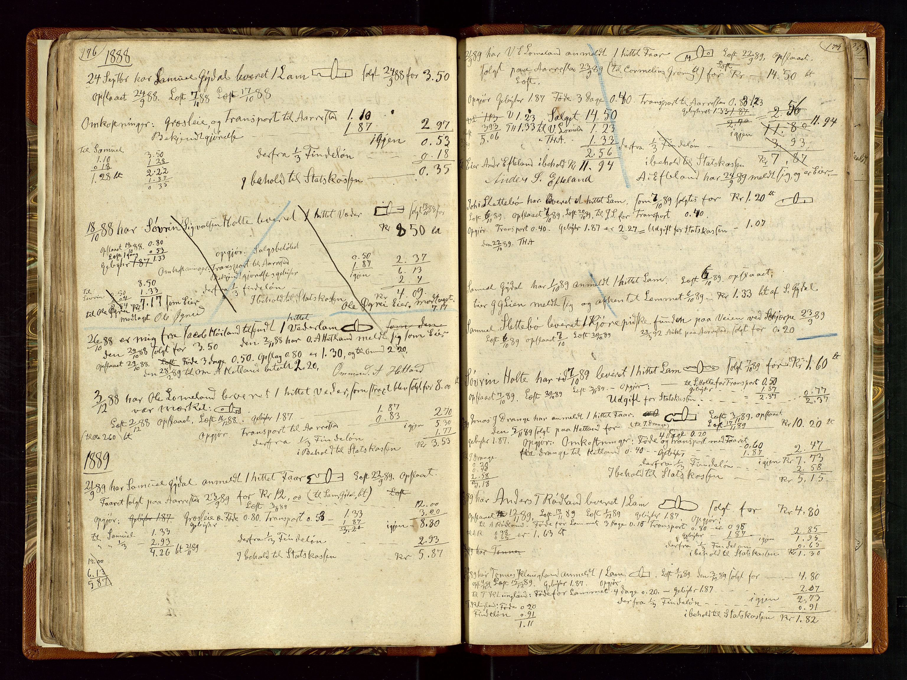 Helleland lensmannskontor, SAST/A-100209/Ya/L0003: Diverseprotokoll, 1842-1960, p. 176-177