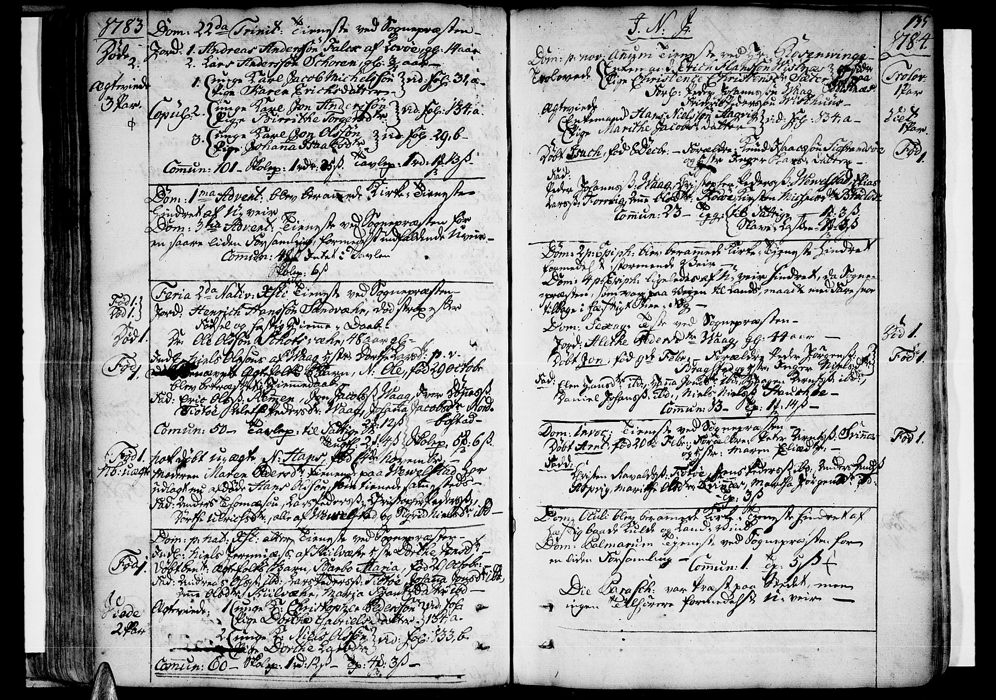 Ministerialprotokoller, klokkerbøker og fødselsregistre - Nordland, SAT/A-1459/830/L0440: Parish register (official) no. 830A07 /2, 1776-1800, p. 135