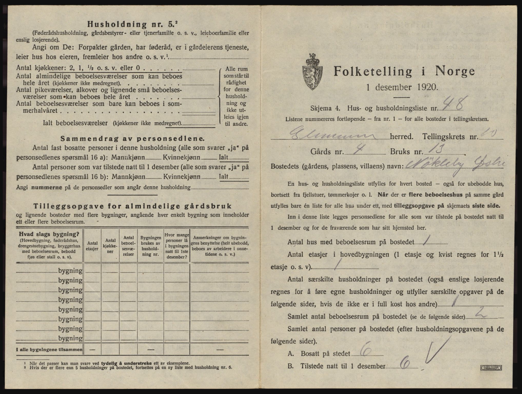 SAO, 1920 census for Glemmen, 1920, p. 2019