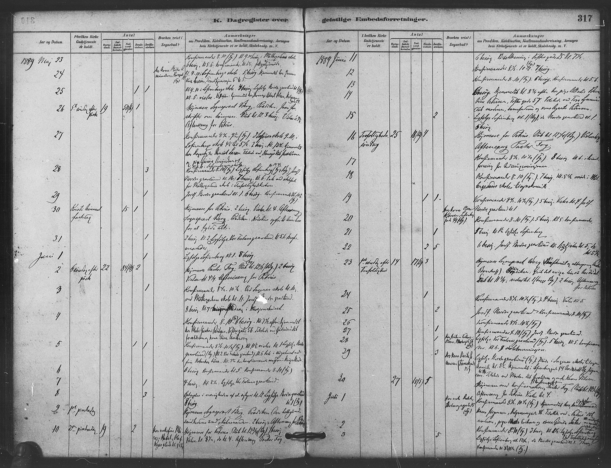 Paulus prestekontor Kirkebøker, AV/SAO-A-10871/F/Fa/L0005: Parish register (official) no. 5, 1879-1889, p. 317