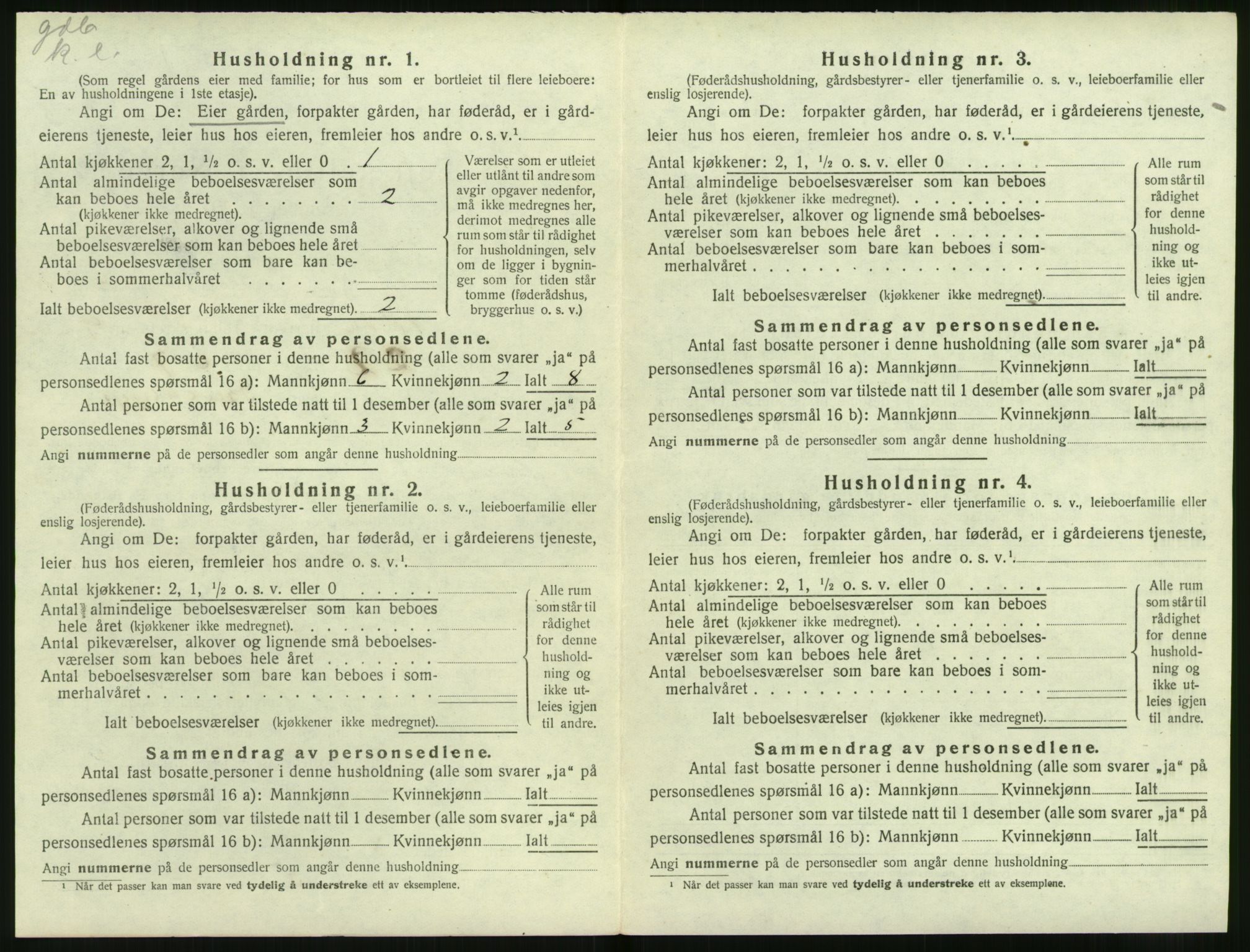 SAT, 1920 census for Volda, 1920, p. 783