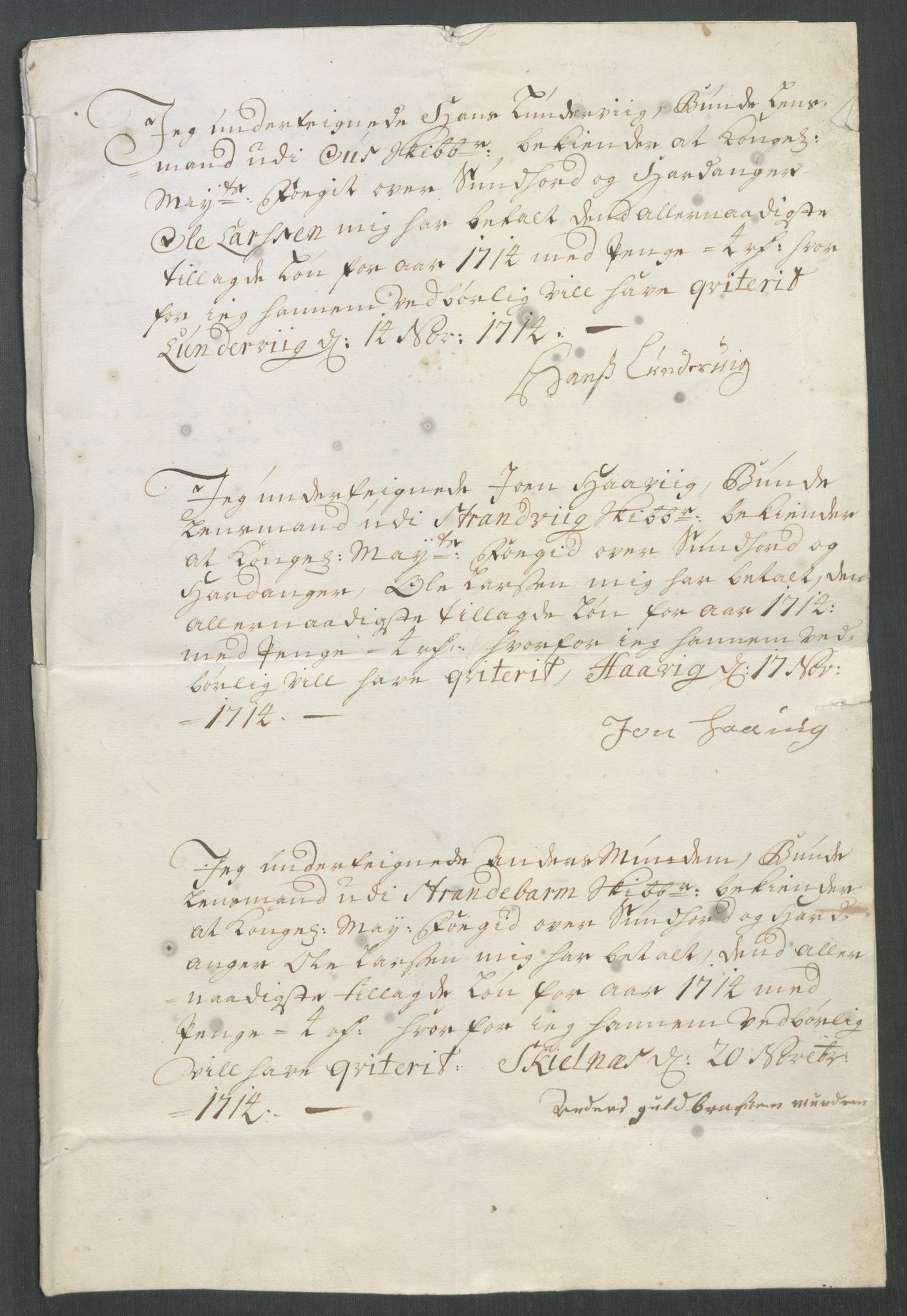 Rentekammeret inntil 1814, Reviderte regnskaper, Fogderegnskap, RA/EA-4092/R48/L2990: Fogderegnskap Sunnhordland og Hardanger, 1714, p. 291