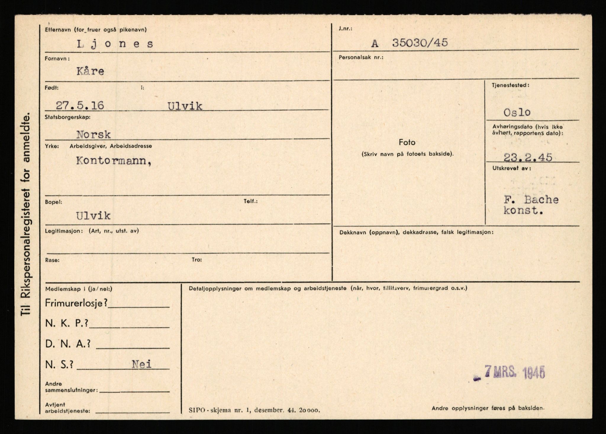 Statspolitiet - Hovedkontoret / Osloavdelingen, AV/RA-S-1329/C/Ca/L0010: Lind - Moksnes, 1943-1945, p. 470