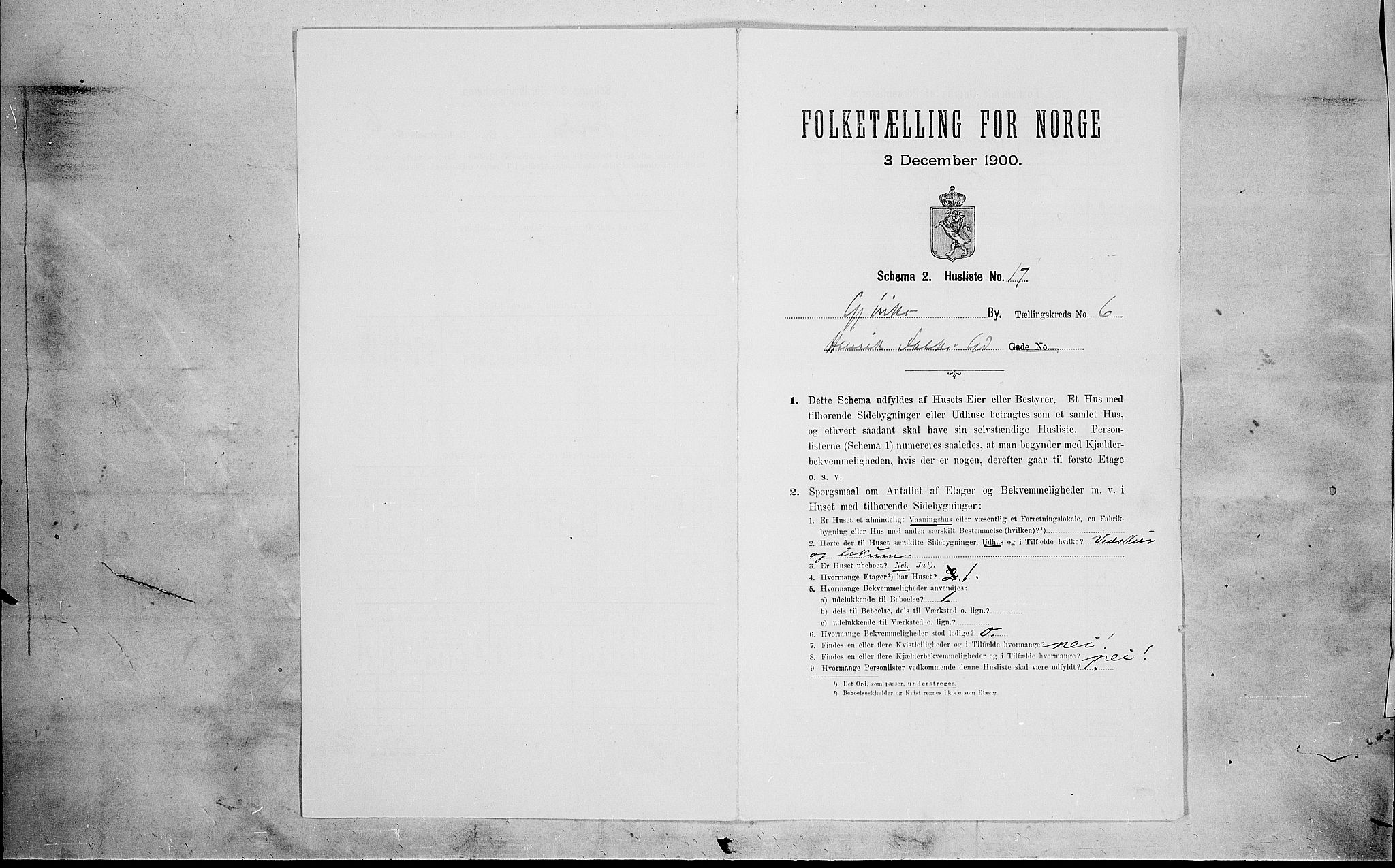 SAH, 1900 census for Gjøvik, 1900, p. 797