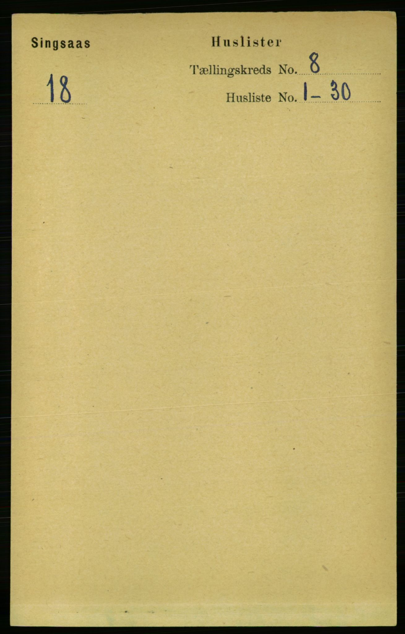 RA, 1891 census for 1646 Singsås, 1891, p. 1673