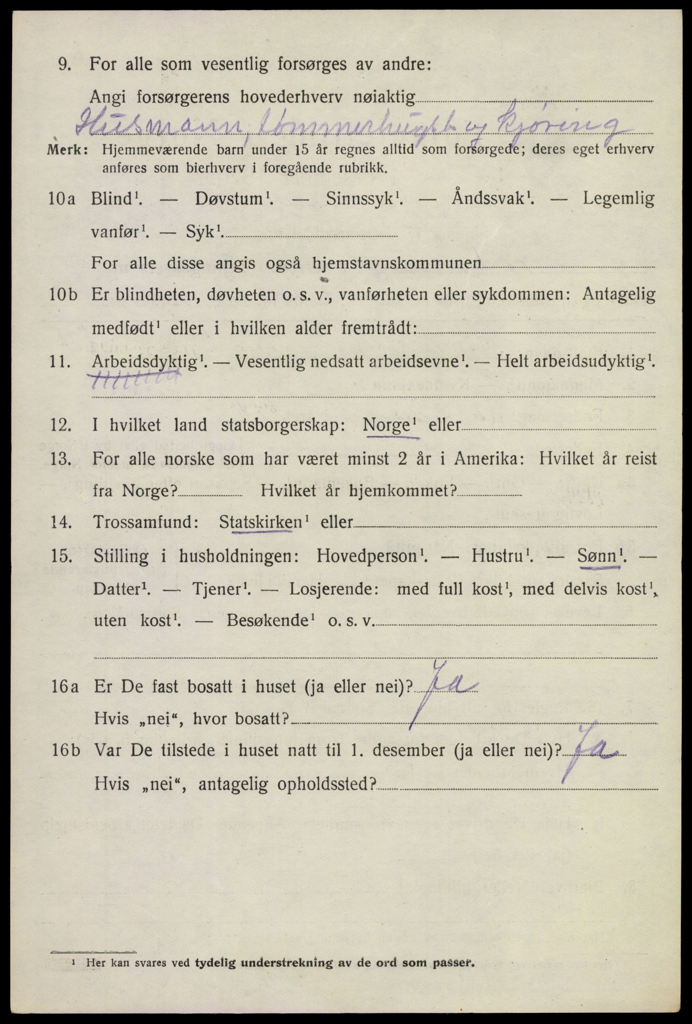 SAKO, 1920 census for Krødsherad, 1920, p. 2820