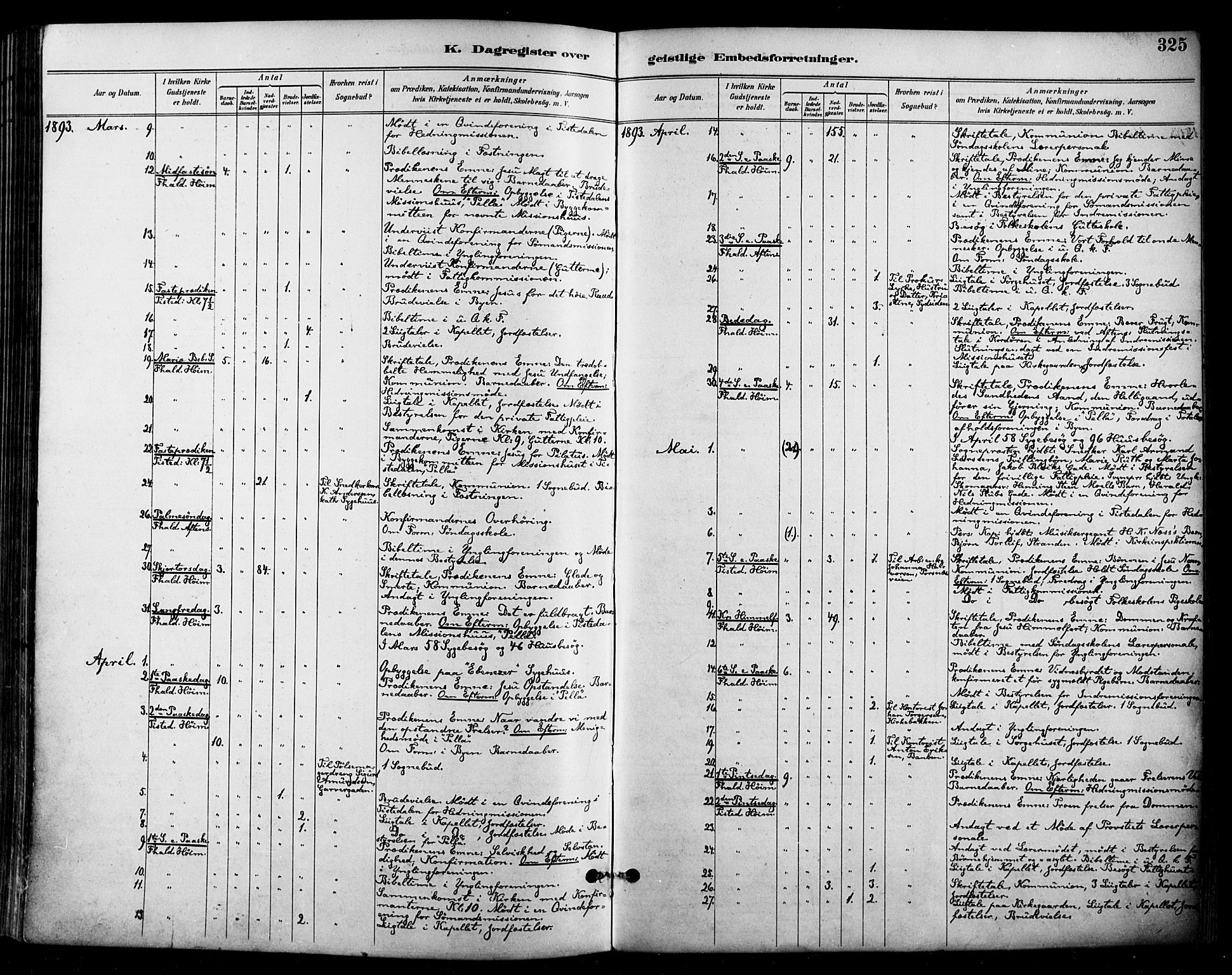 Halden prestekontor Kirkebøker, SAO/A-10909/F/Fa/L0014: Parish register (official) no. I 14, 1890-1906, p. 325