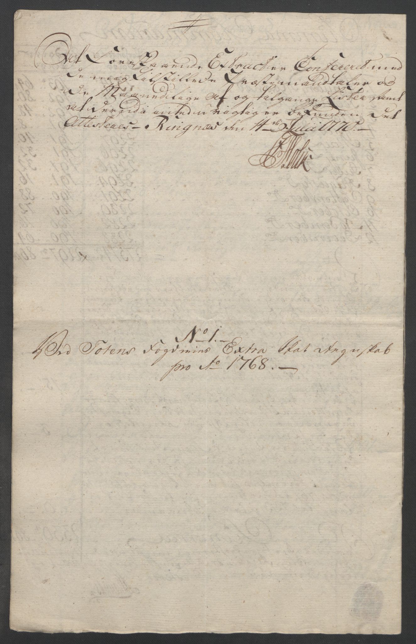 Rentekammeret inntil 1814, Reviderte regnskaper, Fogderegnskap, RA/EA-4092/R19/L1399: Fogderegnskap Toten, Hadeland og Vardal, 1762-1783, p. 168