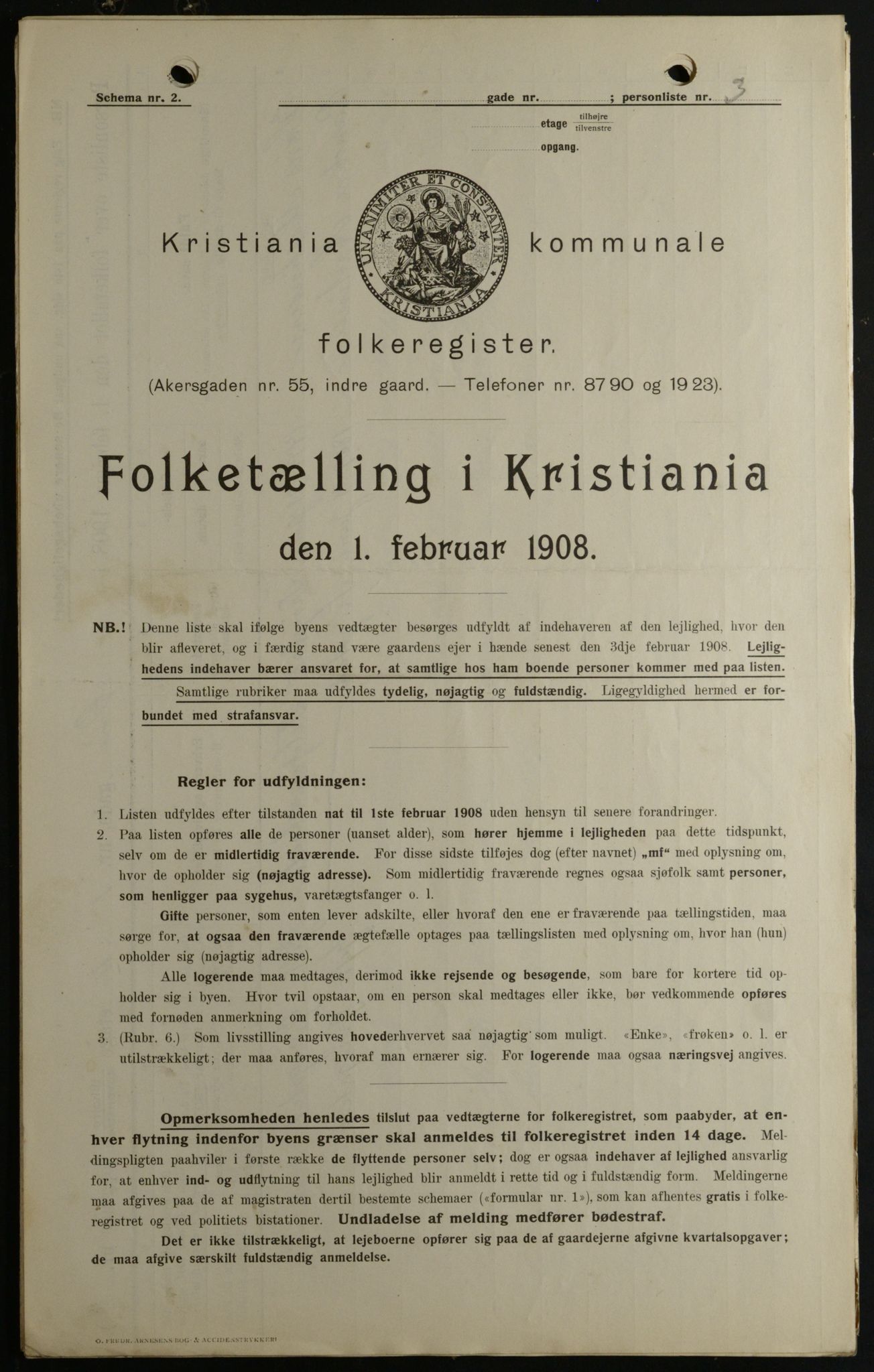 OBA, Municipal Census 1908 for Kristiania, 1908, p. 116495