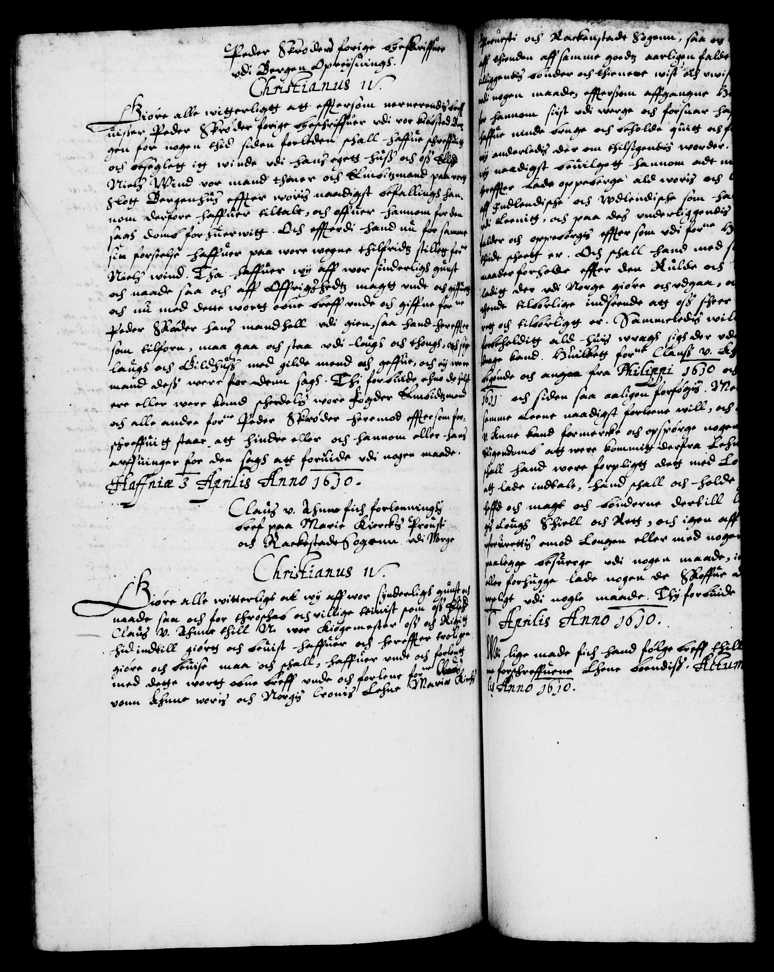 Danske Kanselli 1572-1799, AV/RA-EA-3023/F/Fc/Fca/Fcaa/L0003: Norske registre (mikrofilm), 1596-1616, p. 364b