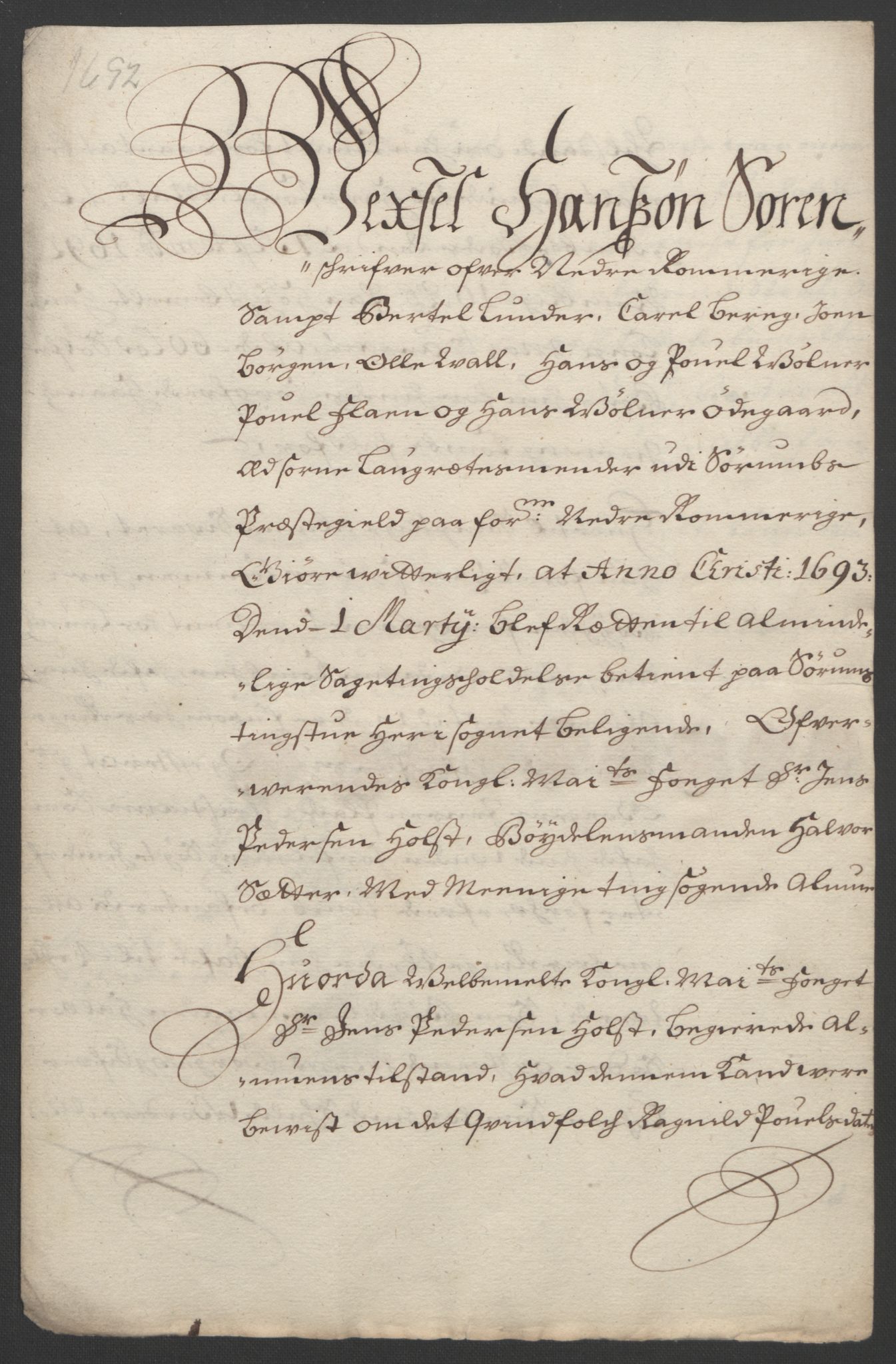 Rentekammeret inntil 1814, Reviderte regnskaper, Fogderegnskap, AV/RA-EA-4092/R11/L0577: Fogderegnskap Nedre Romerike, 1692, p. 326