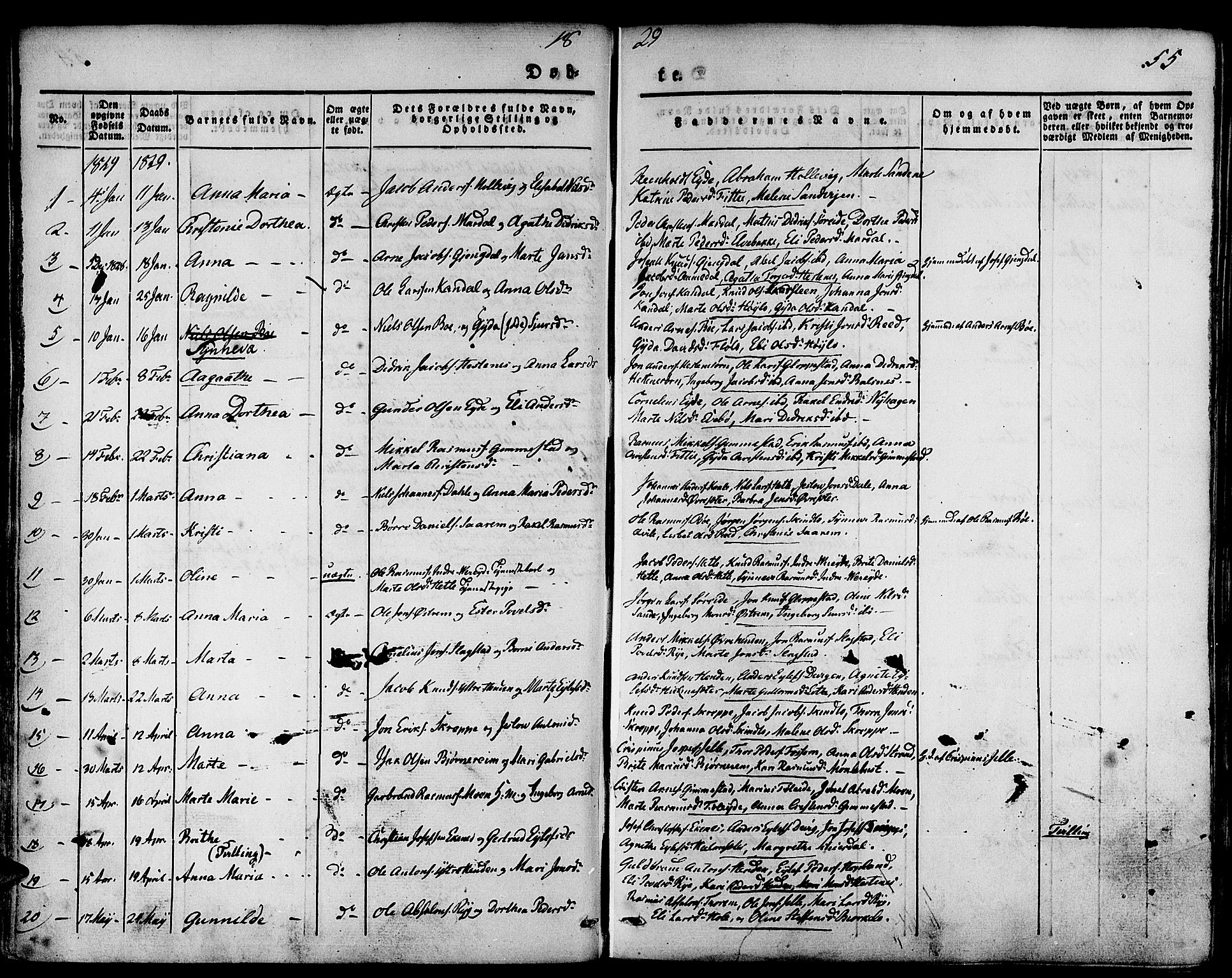 Gloppen sokneprestembete, SAB/A-80101/H/Haa/Haaa/L0007: Parish register (official) no. A 7, 1827-1837, p. 55