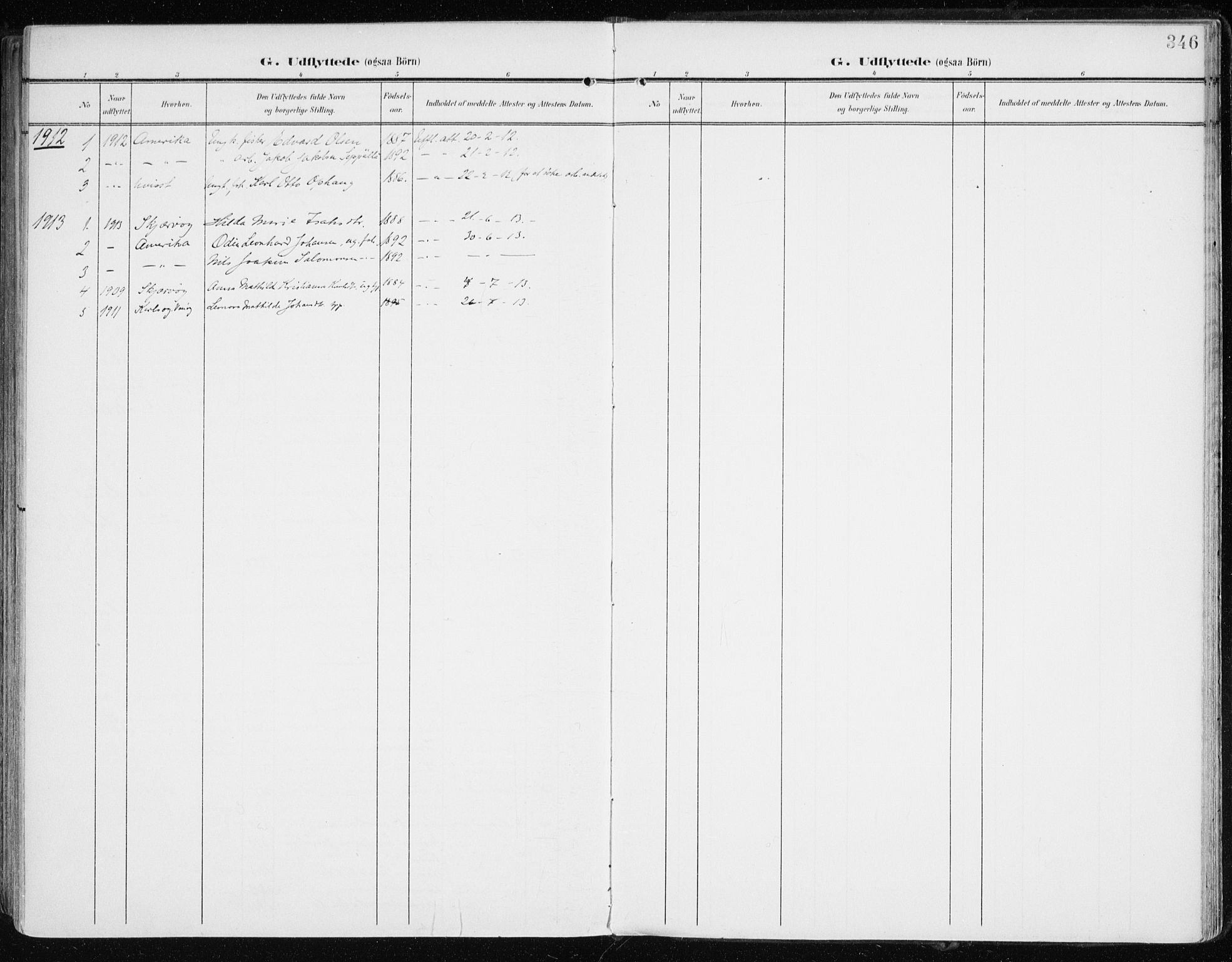 Lyngen sokneprestembete, AV/SATØ-S-1289/H/He/Hea/L0011kirke: Parish register (official) no. 11, 1903-1913, p. 346