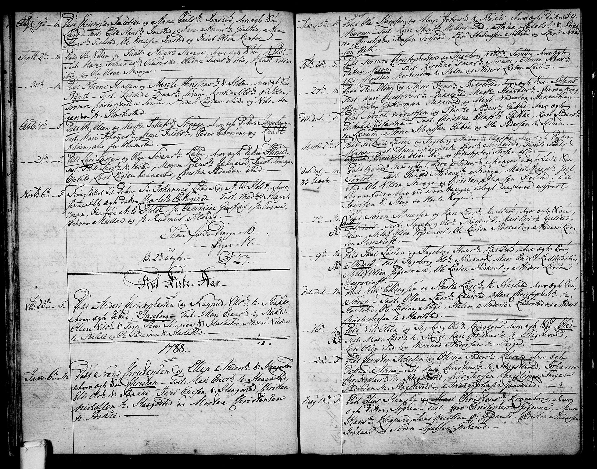 Våle kirkebøker, SAKO/A-334/F/Fa/L0005: Parish register (official) no. I 5, 1773-1808, p. 38-39