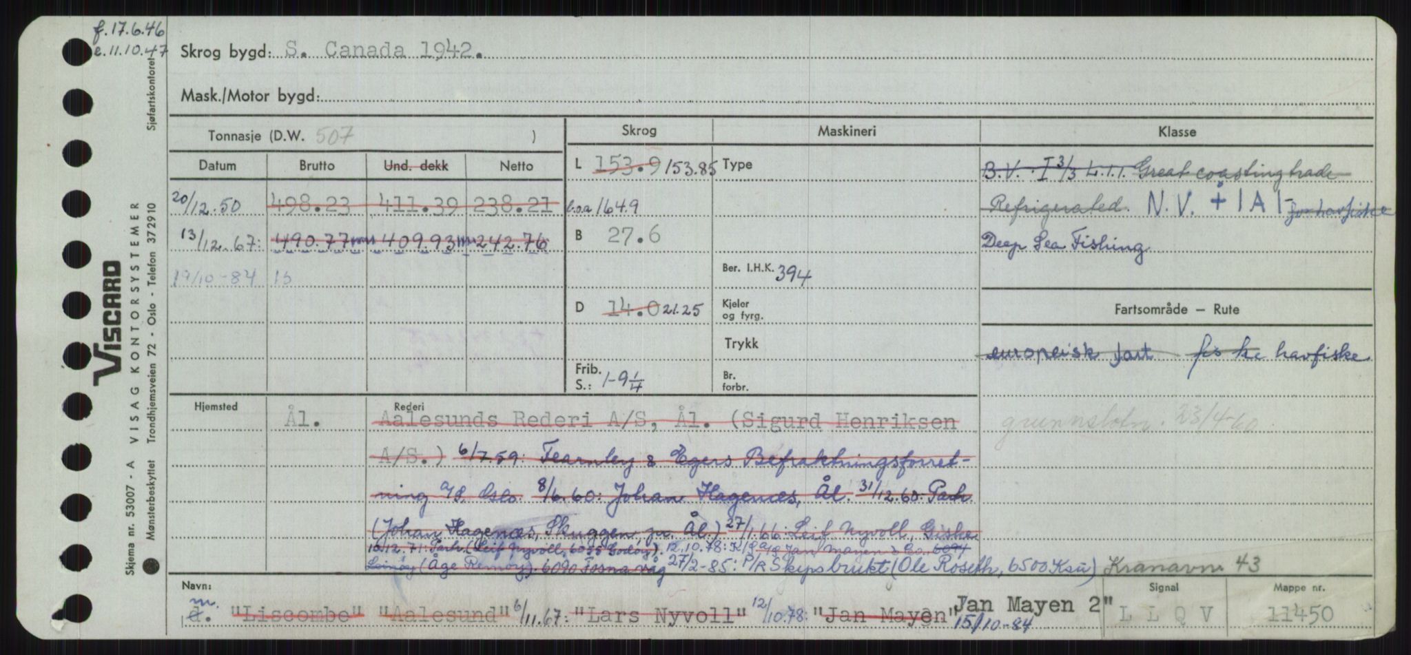 Sjøfartsdirektoratet med forløpere, Skipsmålingen, RA/S-1627/H/Ha/L0003/0001: Fartøy, Hilm-Mar / Fartøy, Hilm-Kol, p. 437