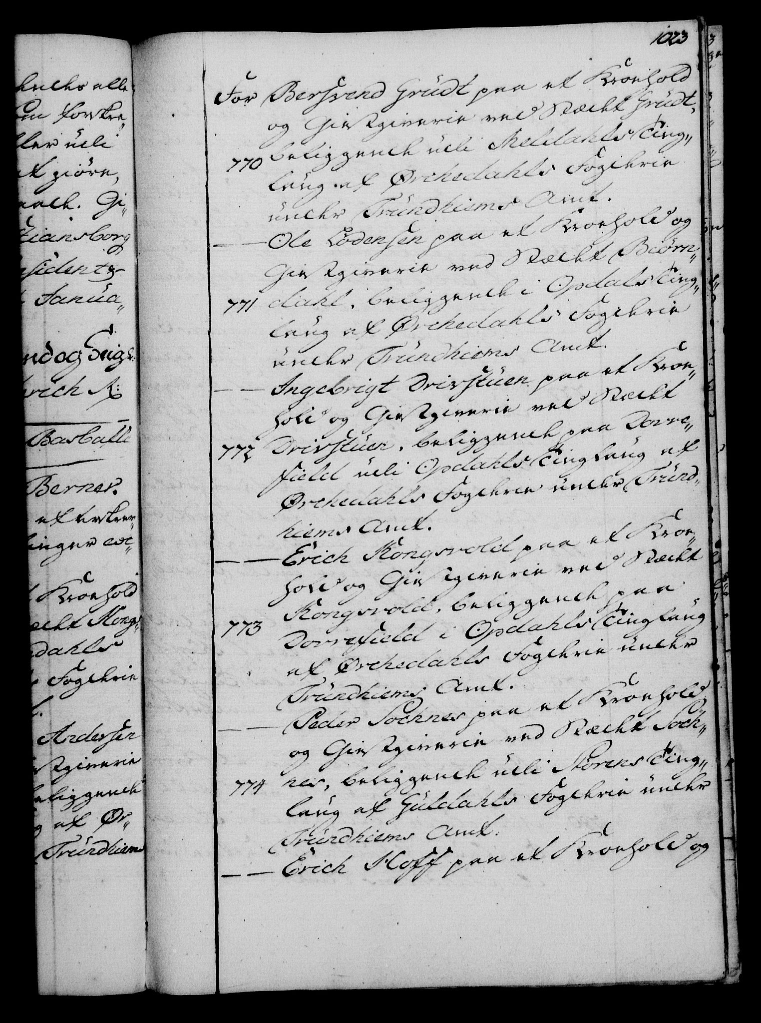 Rentekammeret, Kammerkanselliet, AV/RA-EA-3111/G/Gg/Gga/L0006: Norsk ekspedisjonsprotokoll med register (merket RK 53.6), 1749-1759, p. 1023