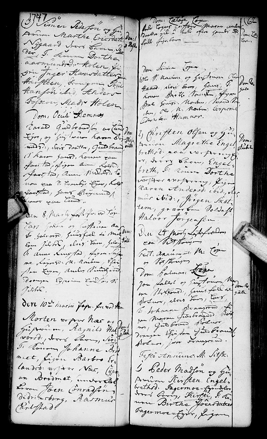 Høland prestekontor Kirkebøker, AV/SAO-A-10346a/F/Fa/L0003: Parish register (official) no. I 3, 1739-1756, p. 62