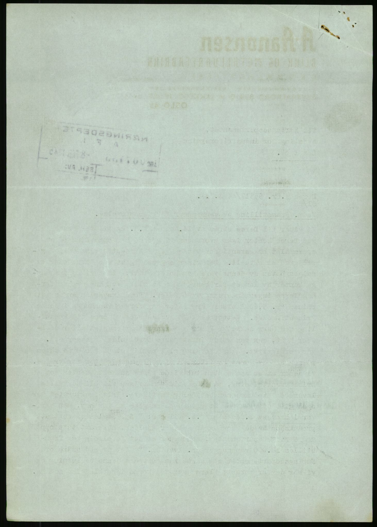 Direktoratet for industriforsyning, Sekretariatet, AV/RA-S-4153/D/Df/L0054: 9. Metallkontoret, 1940-1945, p. 354