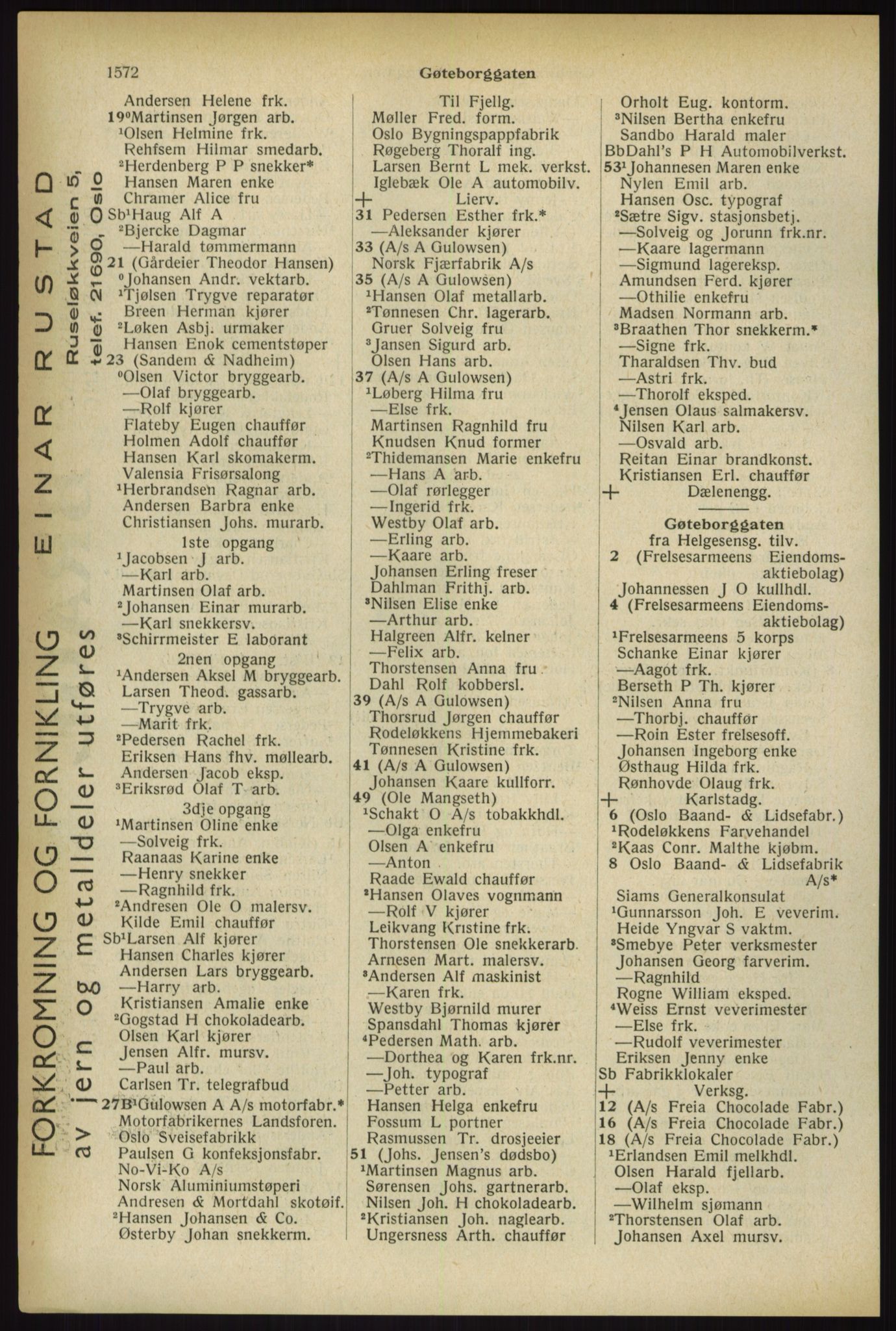Kristiania/Oslo adressebok, PUBL/-, 1933, p. 1572
