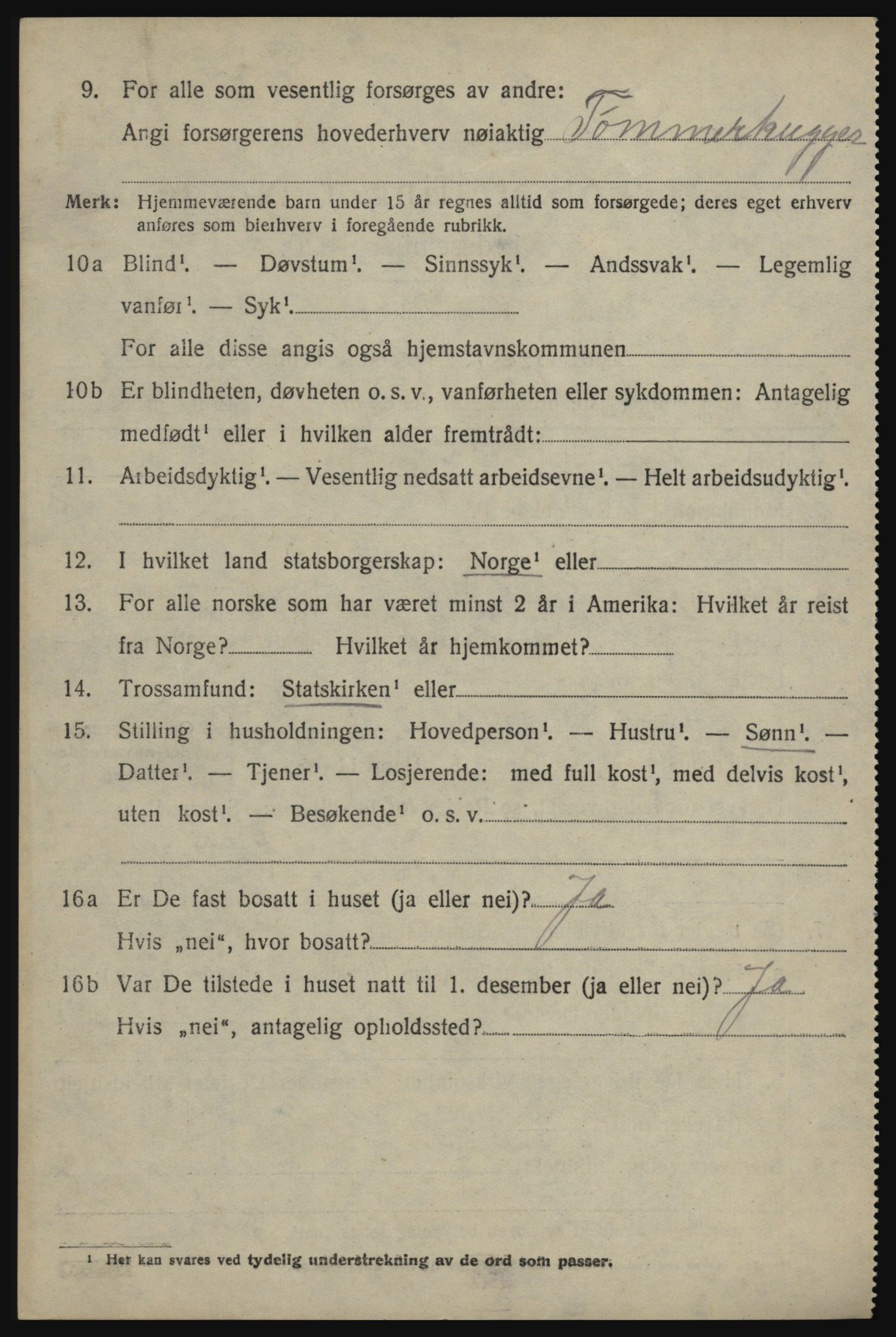 SAO, 1920 census for Øymark, 1920, p. 3144