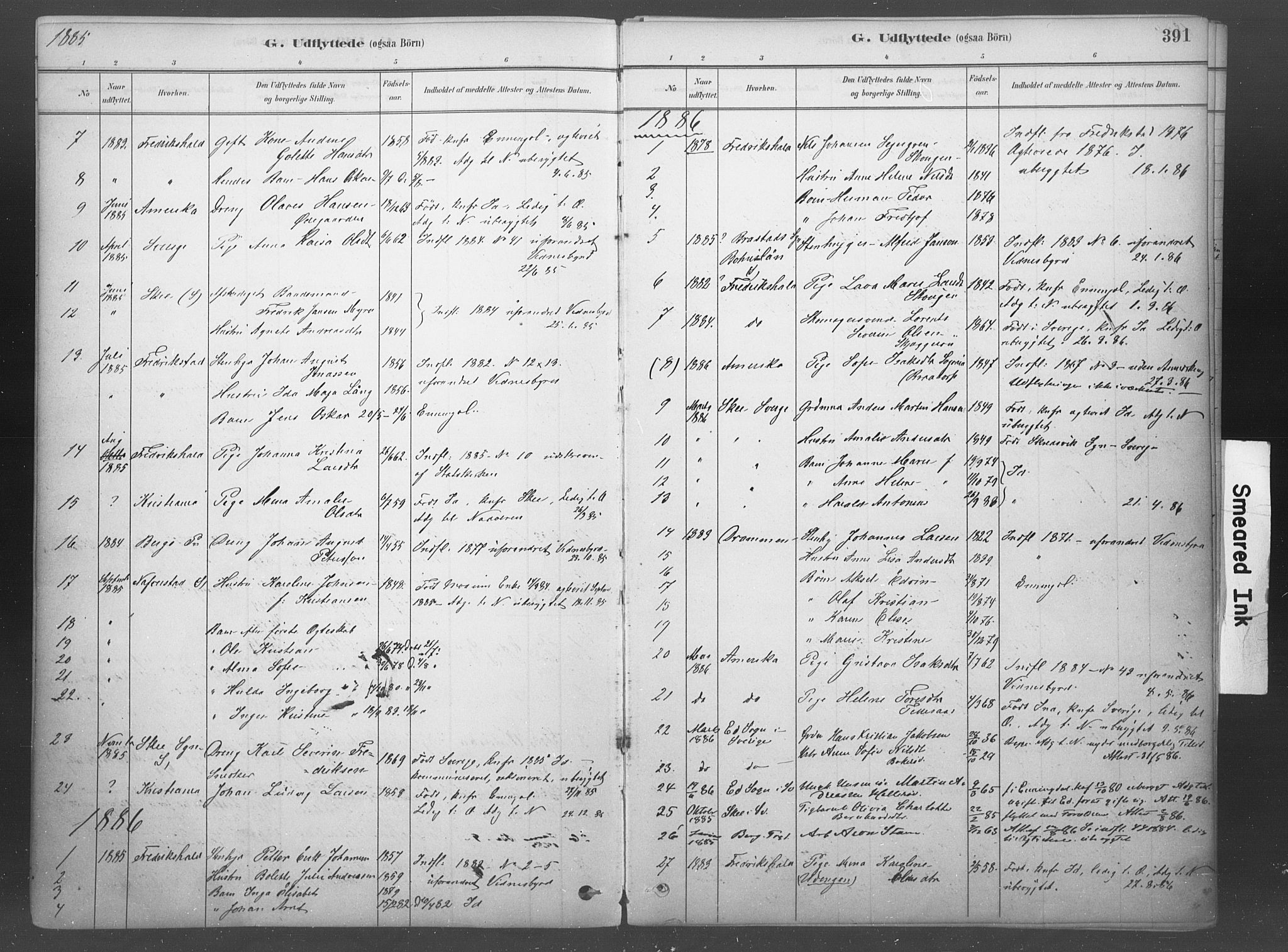Idd prestekontor Kirkebøker, SAO/A-10911/F/Fb/L0002: Parish register (official) no. II 2, 1882-1923, p. 391