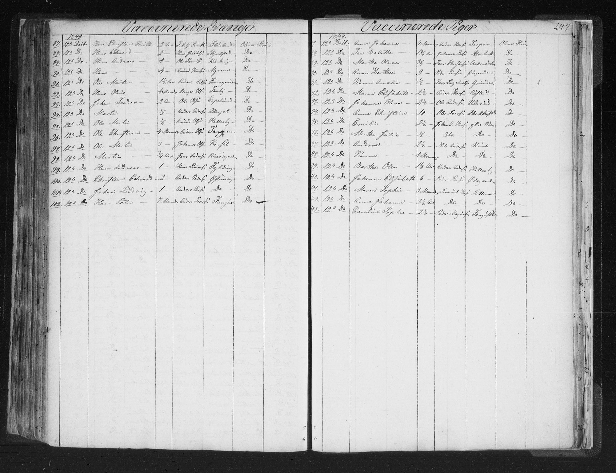 Aremark prestekontor Kirkebøker, AV/SAO-A-10899/F/Fc/L0002: Parish register (official) no. III 2, 1834-1849, p. 247