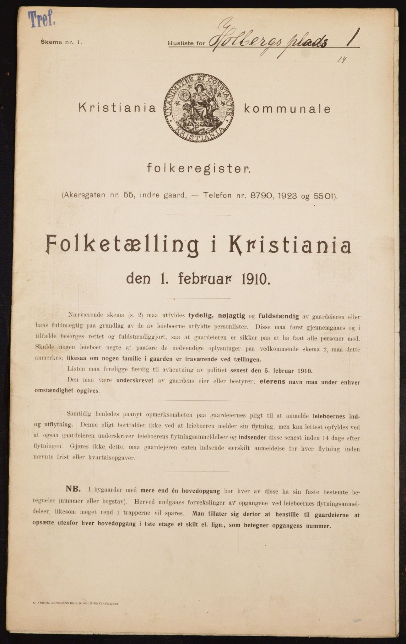 OBA, Municipal Census 1910 for Kristiania, 1910, p. 39760