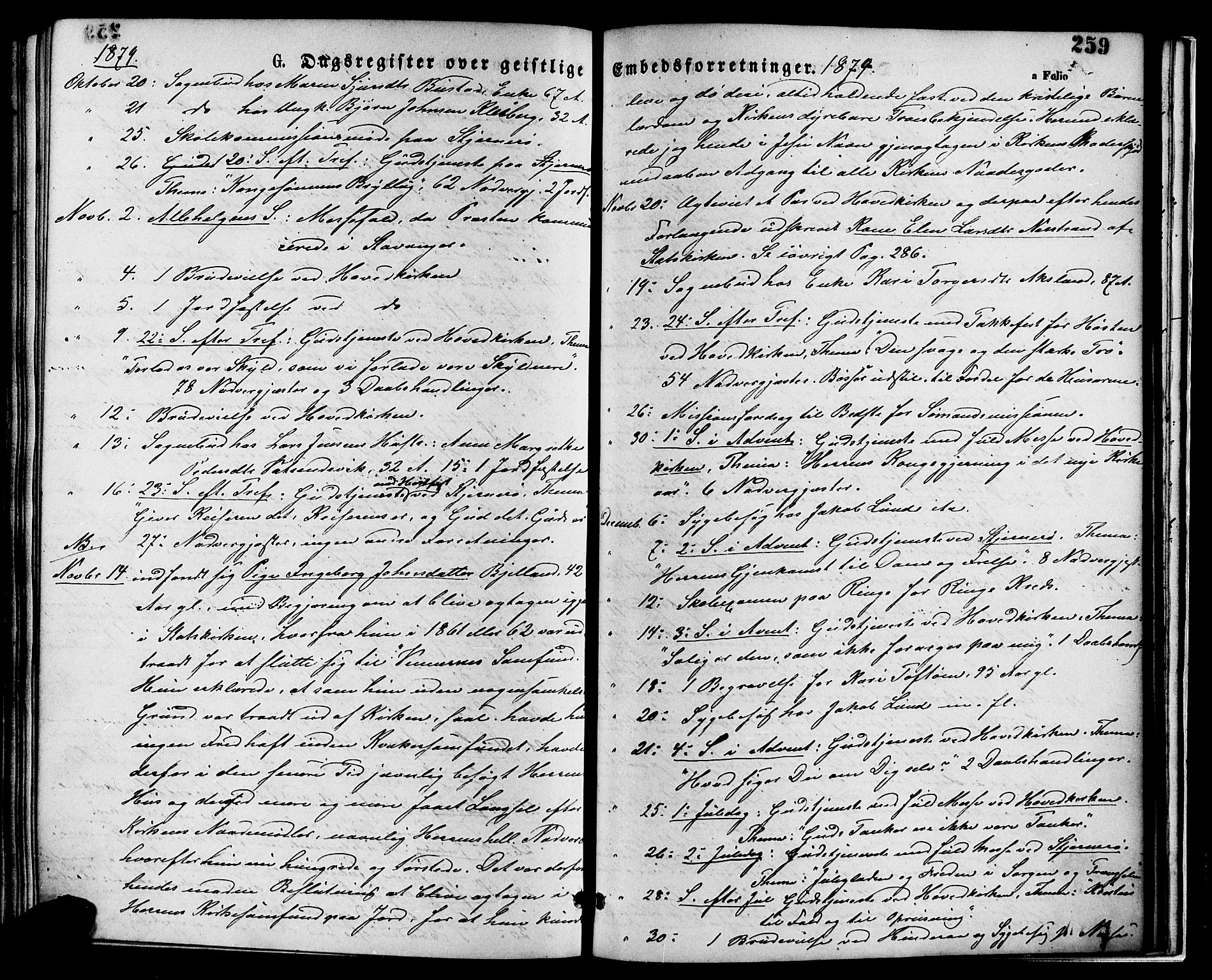 Nedstrand sokneprestkontor, SAST/A-101841/01/IV: Parish register (official) no. A 11, 1877-1887, p. 259