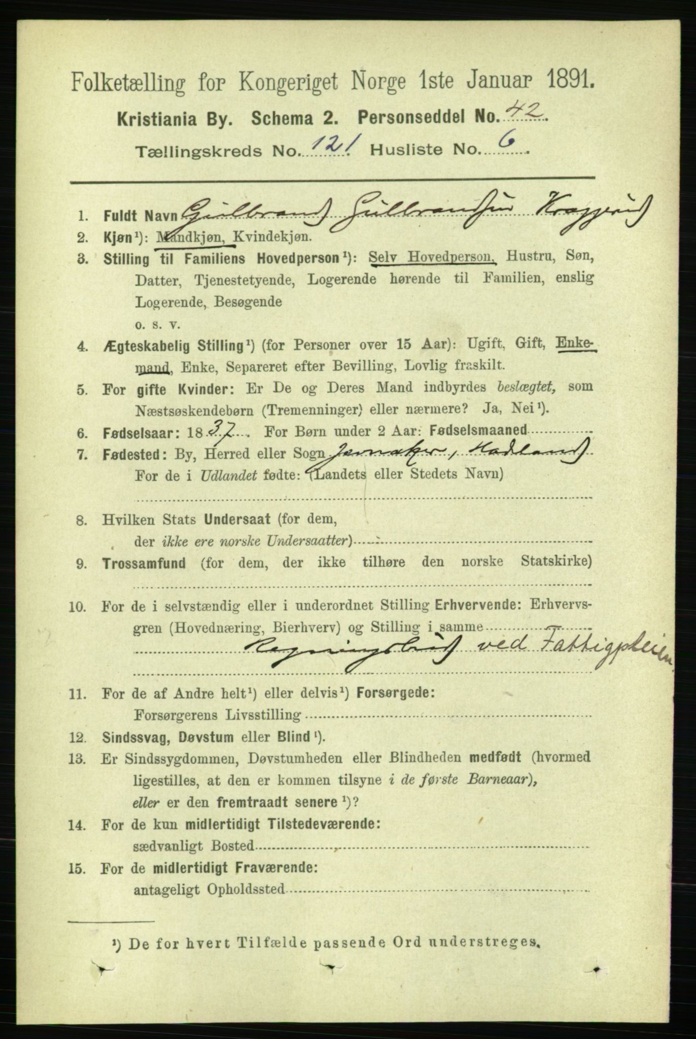 RA, 1891 census for 0301 Kristiania, 1891, p. 64482