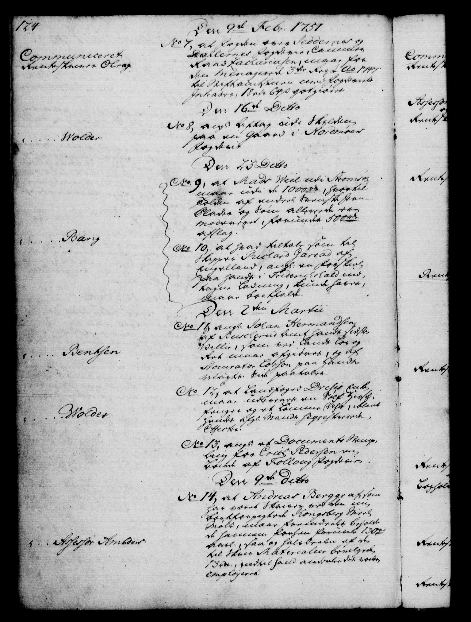 Rentekammeret, Kammerkanselliet, RA/EA-3111/G/Gf/Gfb/L0005: Register til norske relasjons- og resolusjonsprotokoller (merket RK 52.100), 1744-1754, p. 124