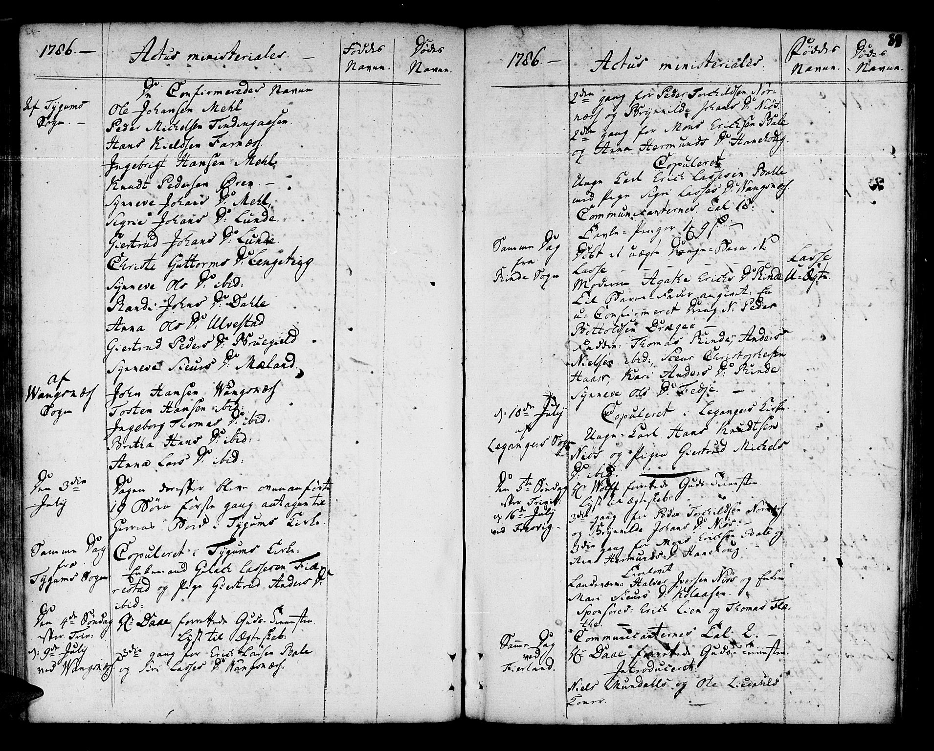 Leikanger sokneprestembete, AV/SAB-A-81001/H/Haa/Haaa/L0004: Parish register (official) no. A 4, 1770-1791, p. 88