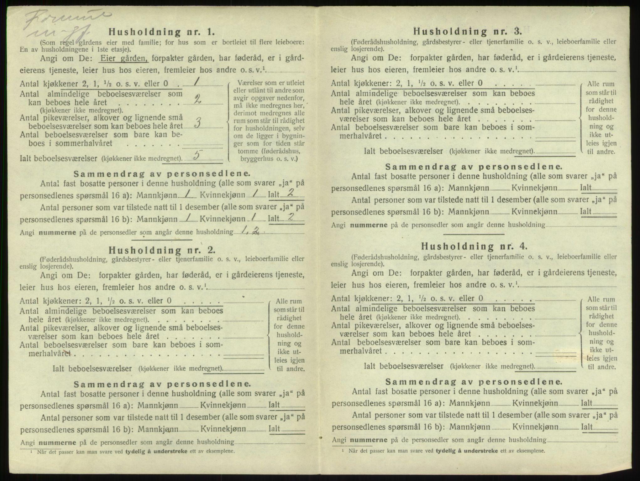 SAB, 1920 census for Sogndal, 1920, p. 268