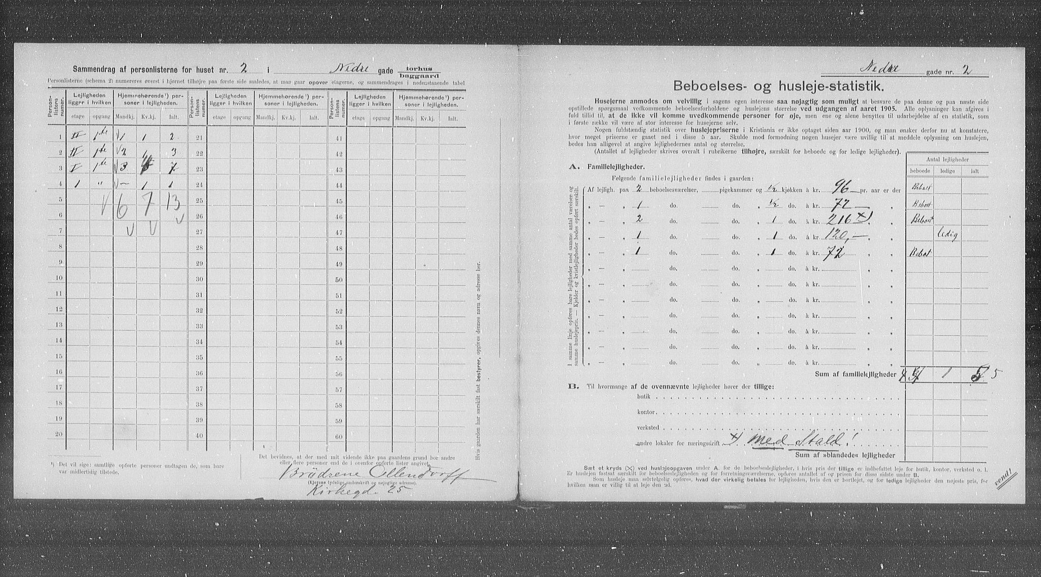 OBA, Municipal Census 1905 for Kristiania, 1905, p. 36324