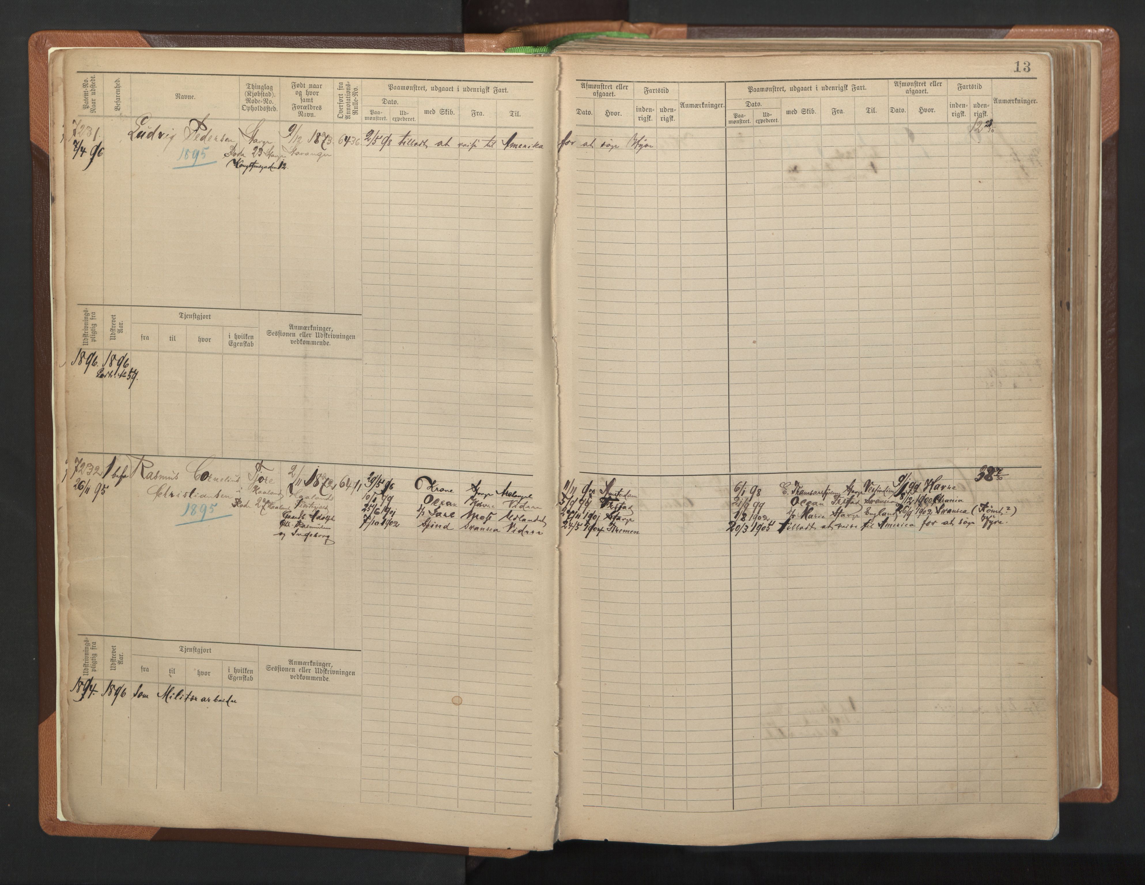 Stavanger sjømannskontor, AV/SAST-A-102006/F/Fb/Fbb/L0012: Sjøfartshovedrulle, patentnr. 7207-8158, 1894-1904, p. 16