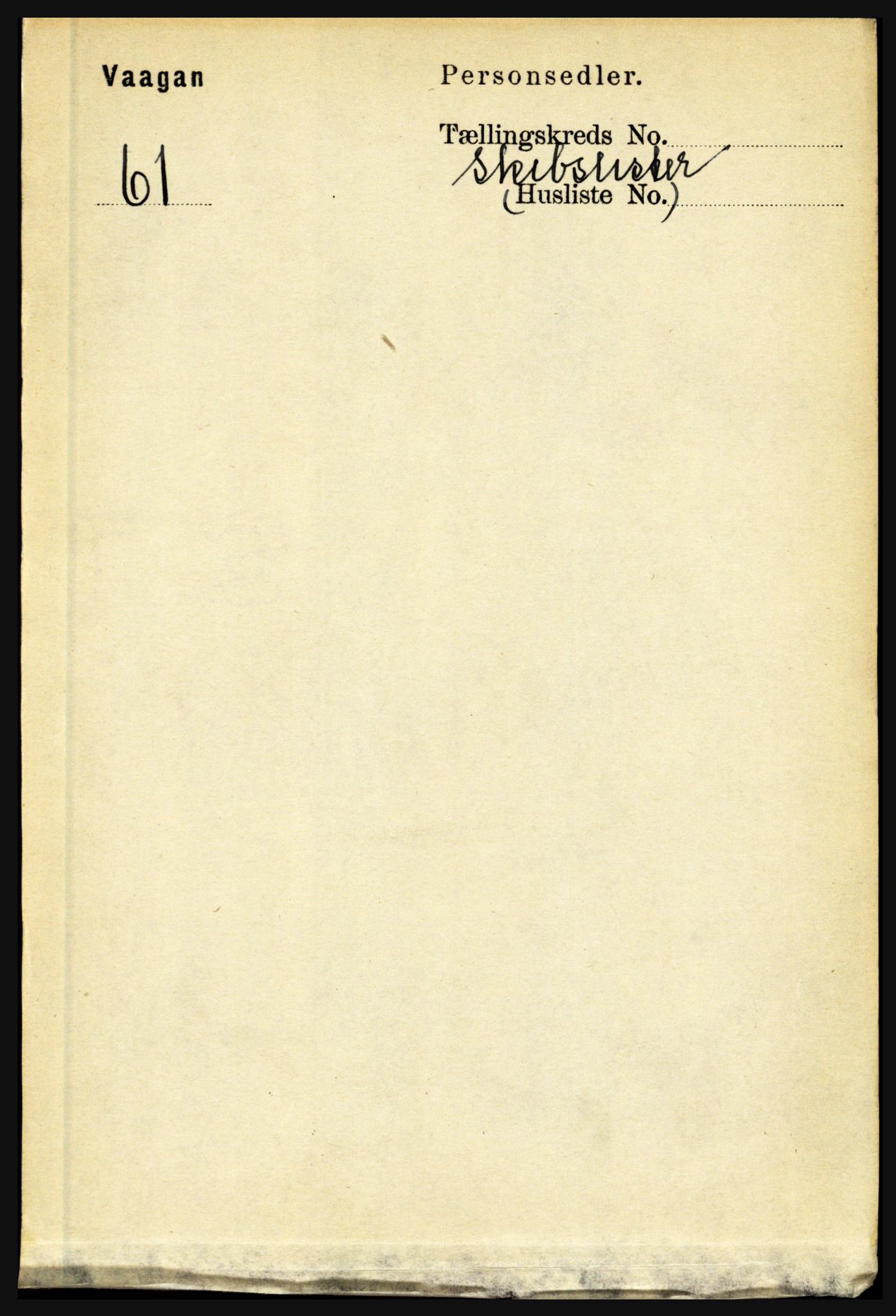 RA, 1891 census for 1865 Vågan, 1891, p. 5965