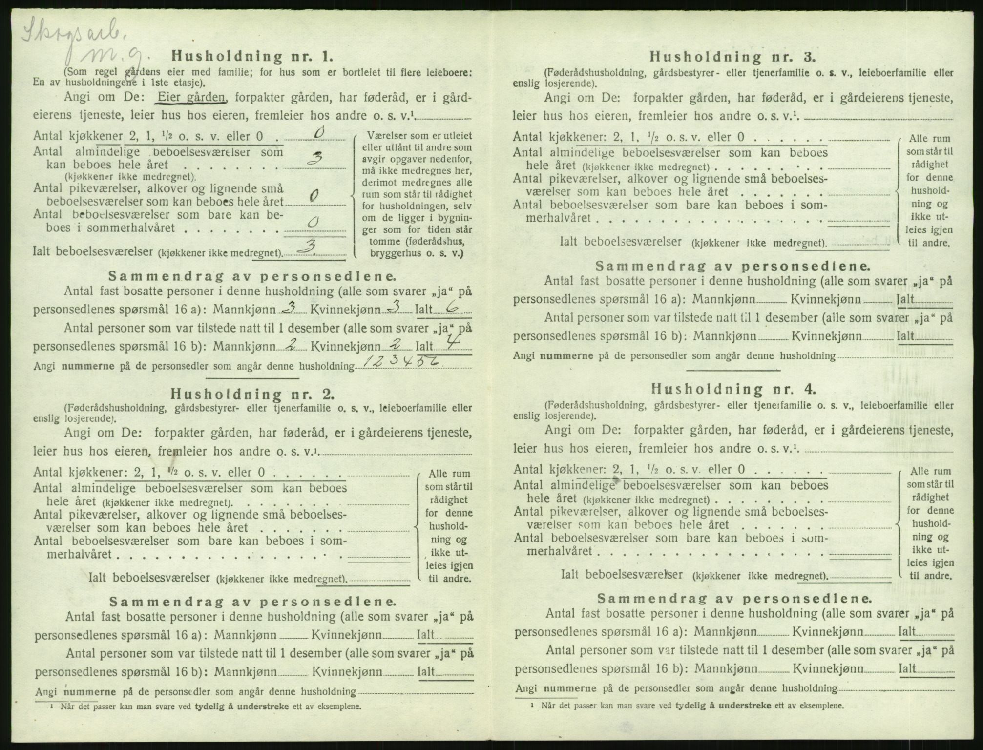 SAK, 1920 census for Åmli, 1920, p. 66