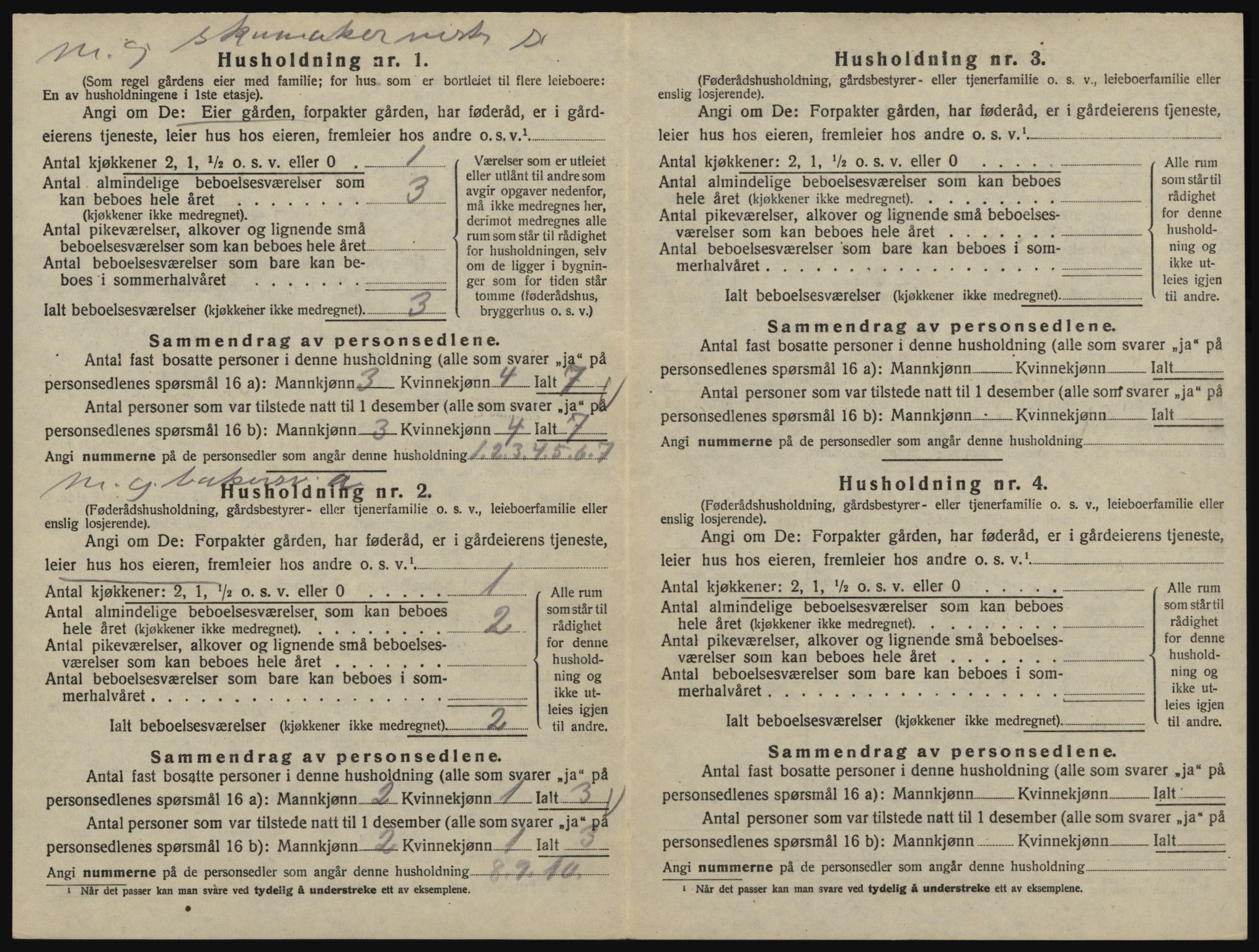 SAO, 1920 census for Glemmen, 1920, p. 2644