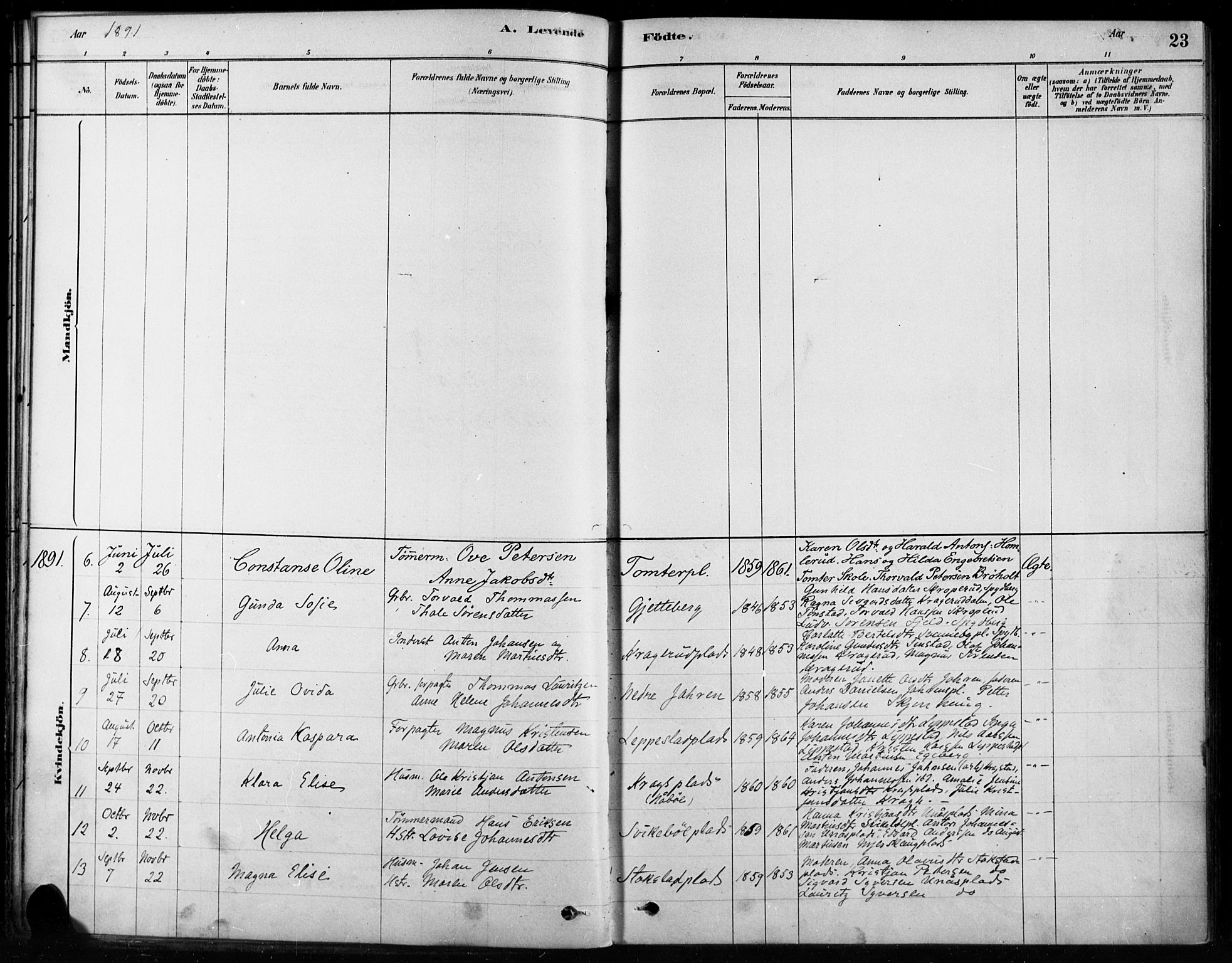 Hobøl prestekontor Kirkebøker, AV/SAO-A-2002/F/Fb/L0001: Parish register (official) no. II 1, 1878-1904, p. 23